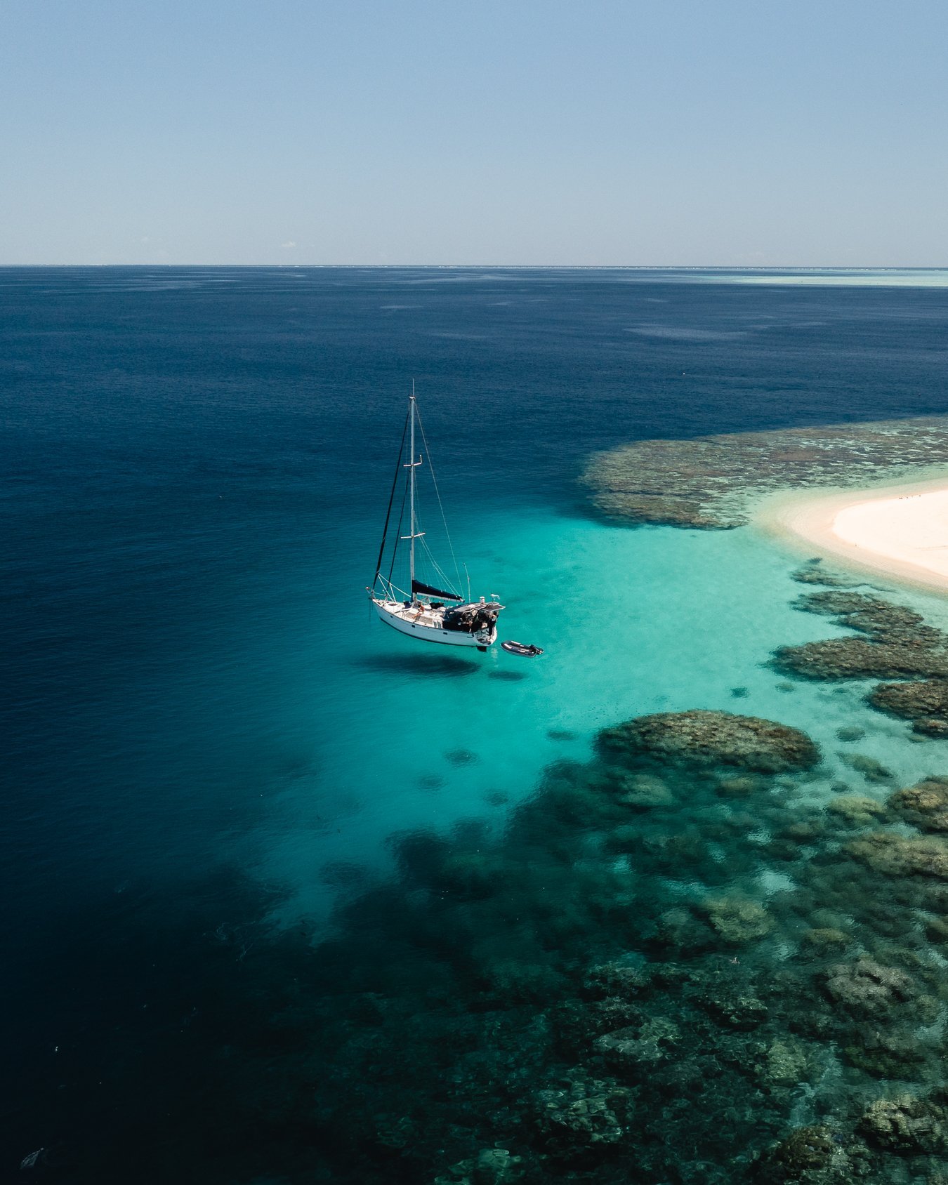 Isolated sand cay off the coast of north Queensland's Great Barrier Reef, the marine life here is insanely unreal.