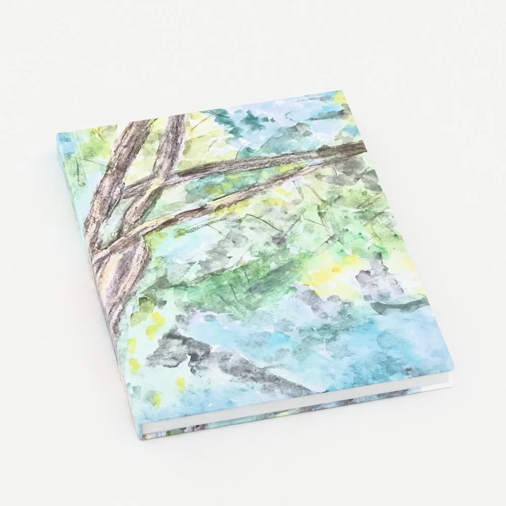 Trees Dancing design Hardback Notebook