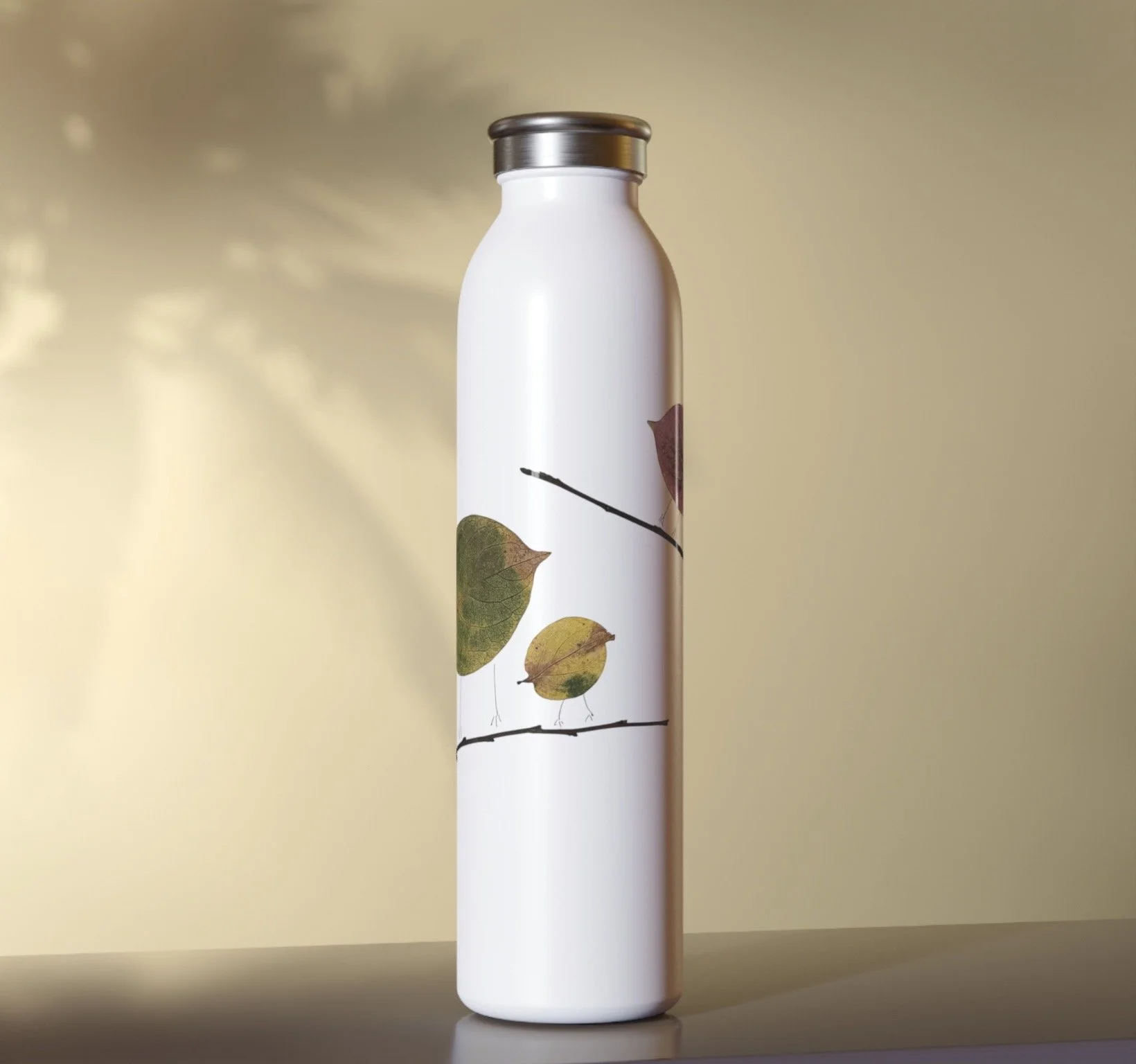 Autumn Birds design Reusable Water Bottle