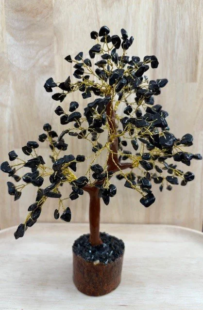 Black Obsidian Crystal Tree
