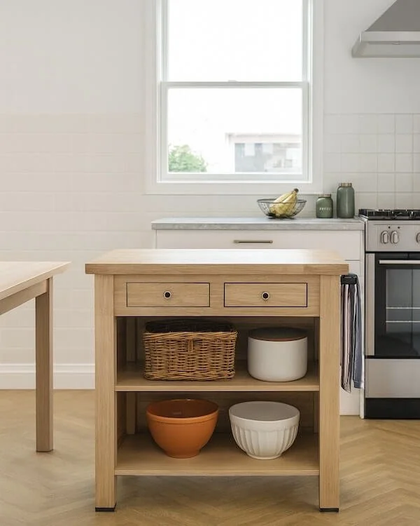 timber kitchen island