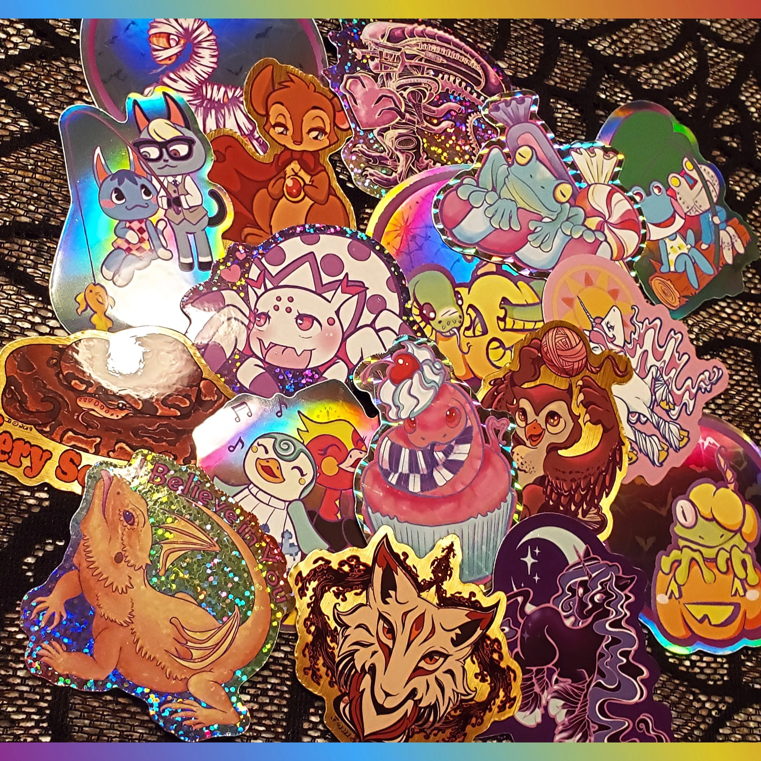 Holo and Glitter Stickers