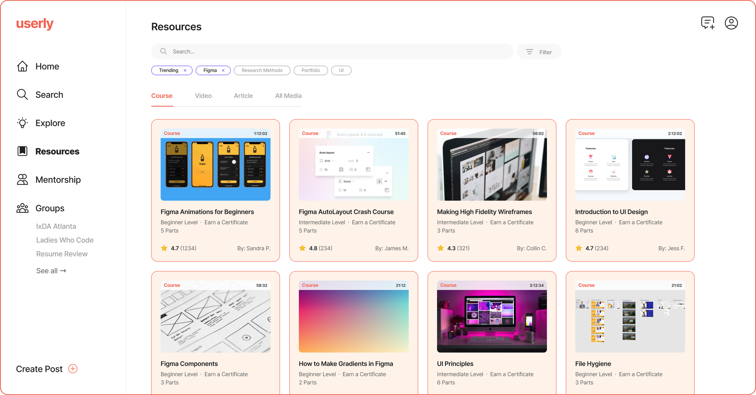 Resources: Learn something new via a course, video, or article