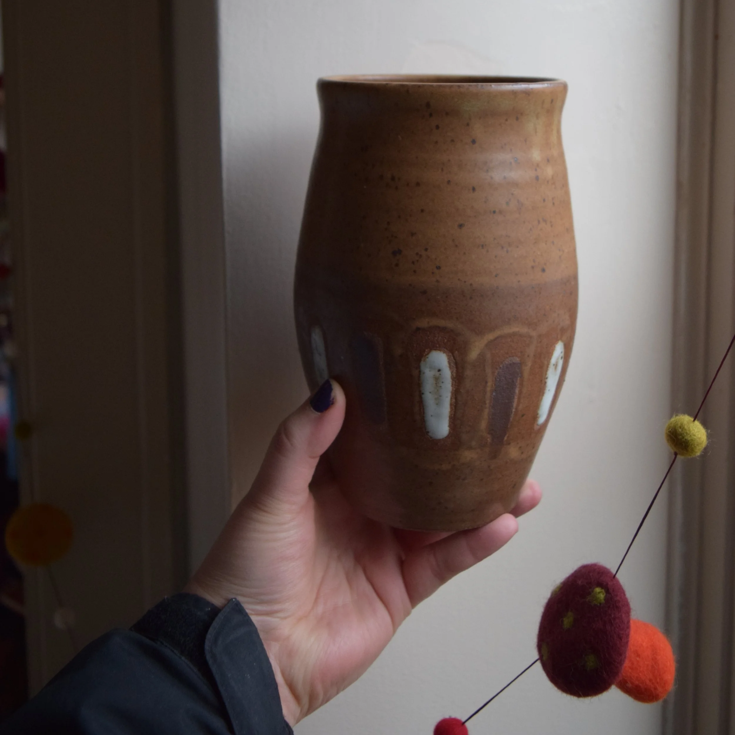 Rustic MCM Style Vase