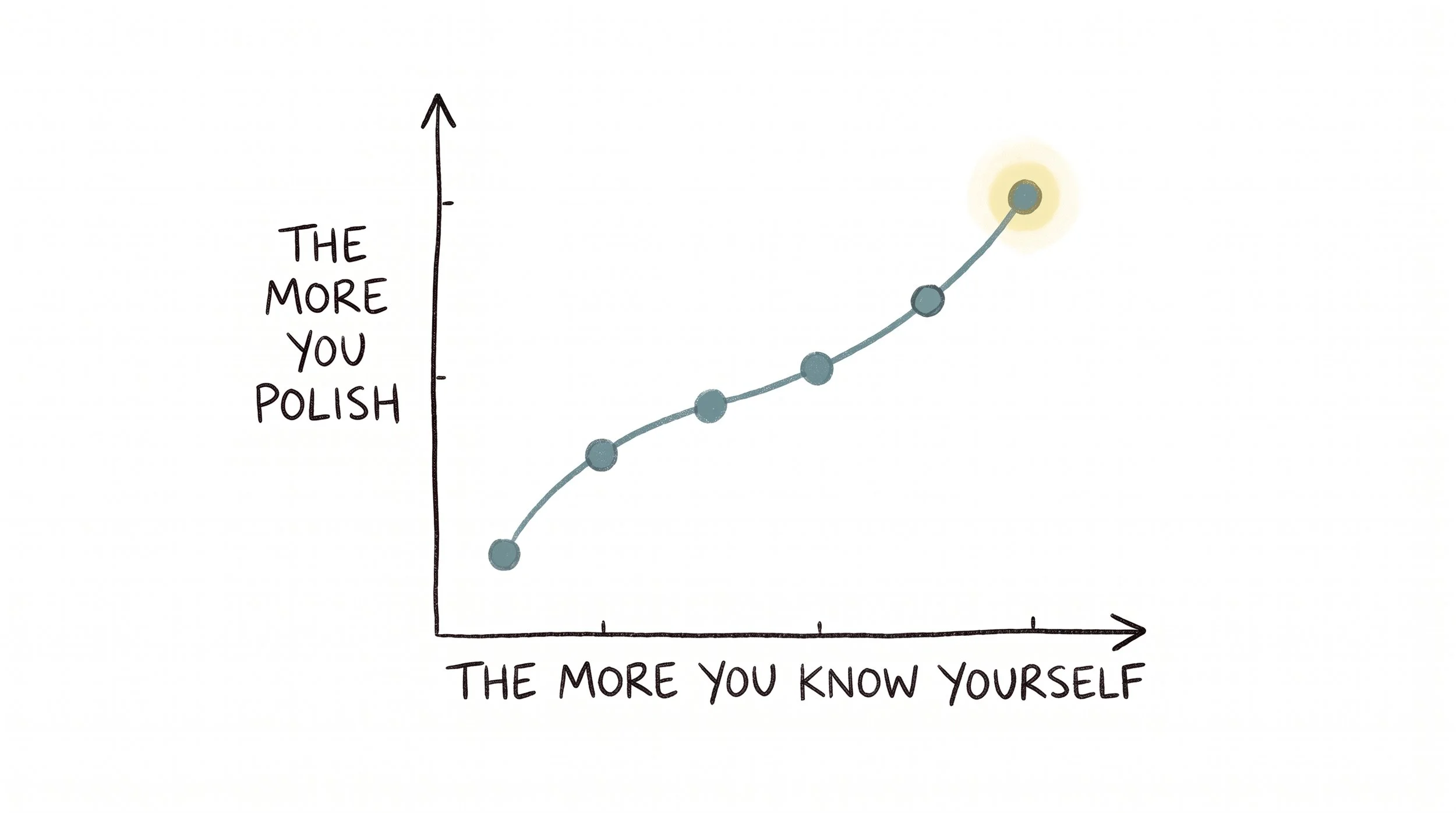 Graph showing how polishing the inner mirror allows more divine qualities to shine through