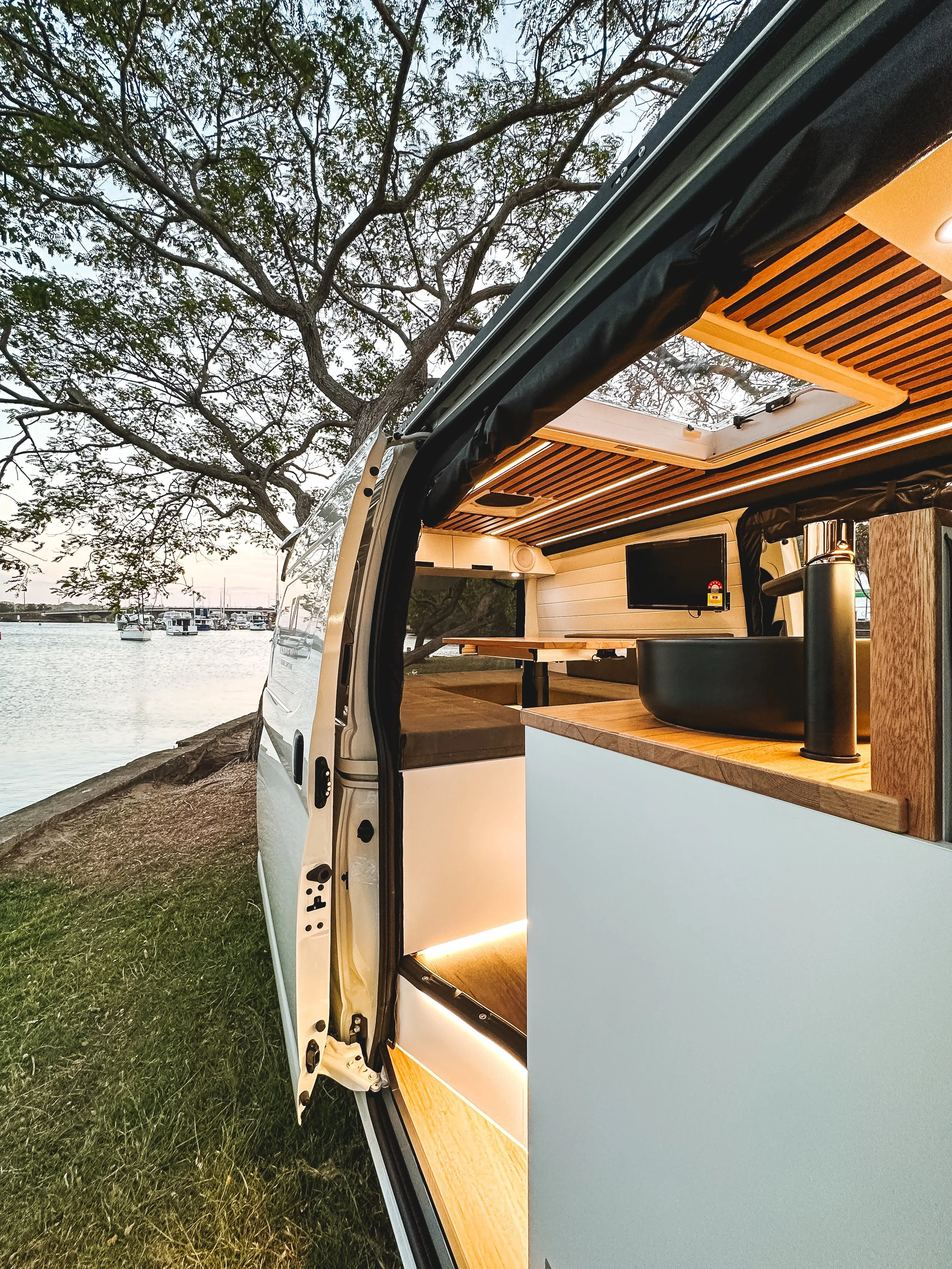 BRAND NEW Toyota HiAce Campervan with Fly Screen, Dinette, Dometic Roof Hatch/ Skylight, Smart TV, MaxxAir Fan