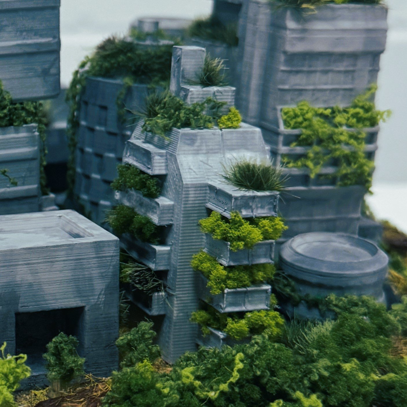 Brutalist Building - Wings