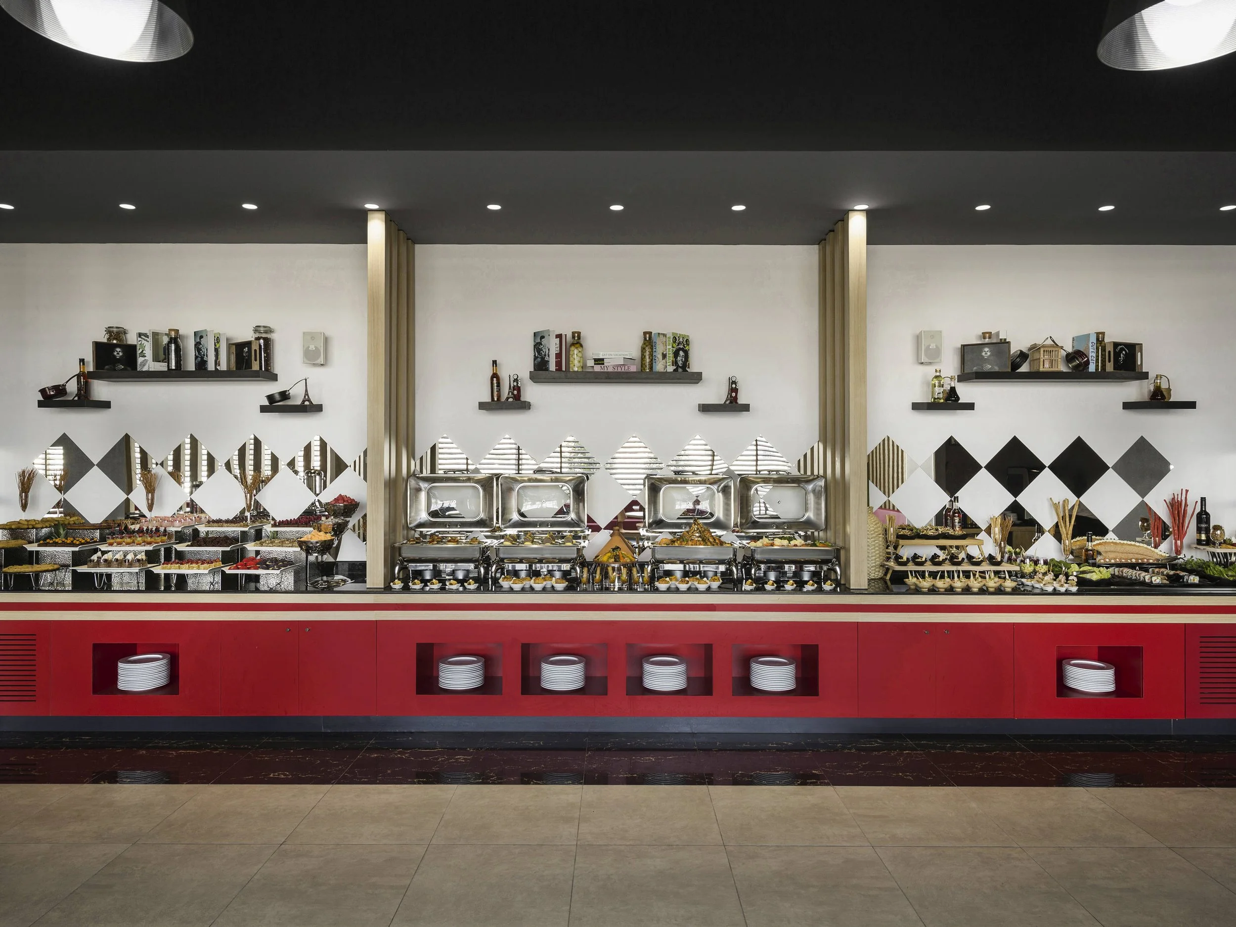 hotel food service counter