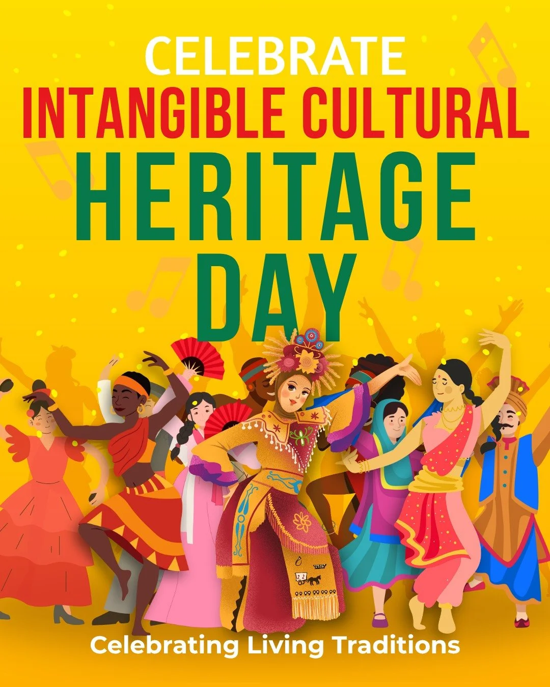 🌐✨ Today we celebrate the living traditions — the songs, dances, and rituals that have been shared across generations. From Chile’s lively Cueca and Hungary’s joyful Cifra, to the communal rhythms of a Georgian supra or the six-ste