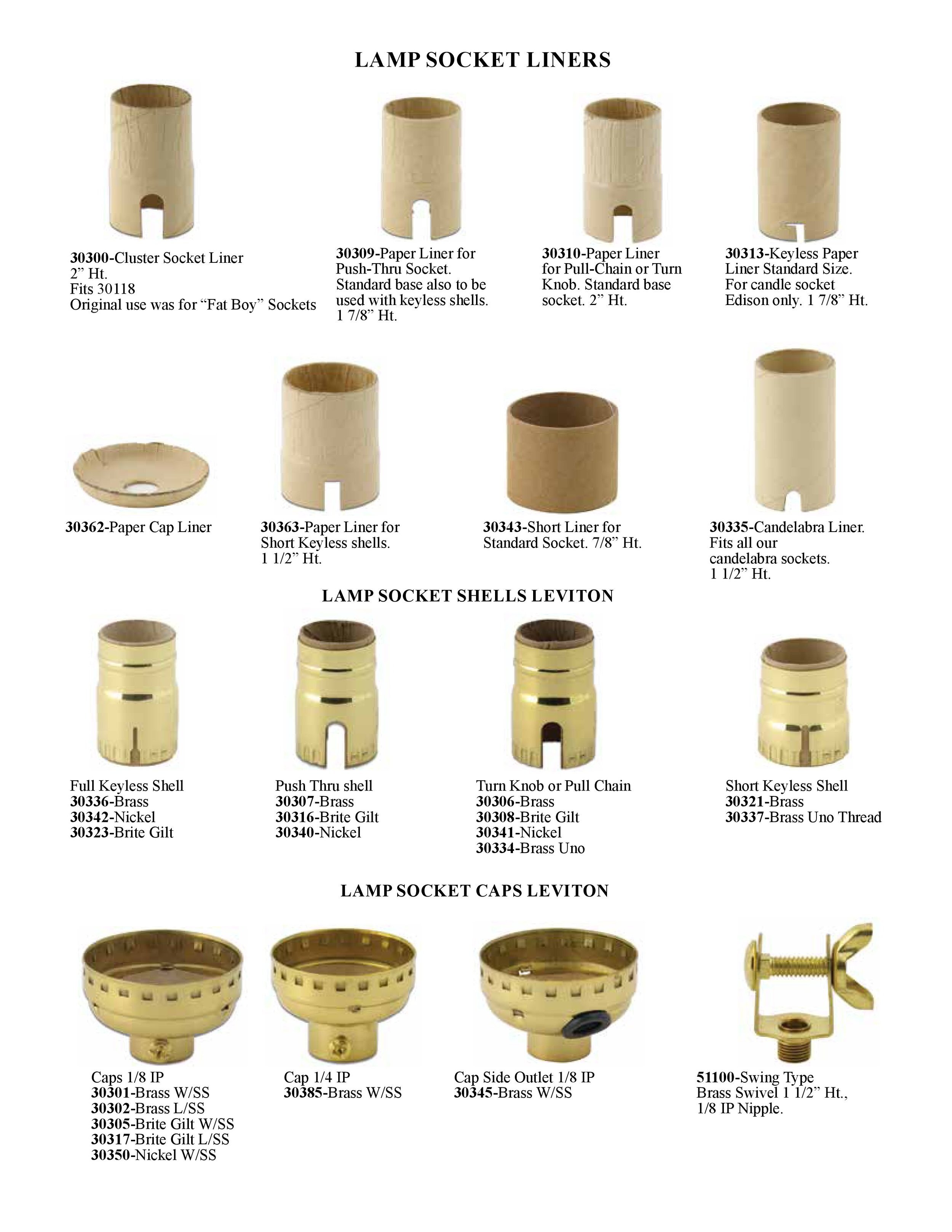 Lamp best sale socket types