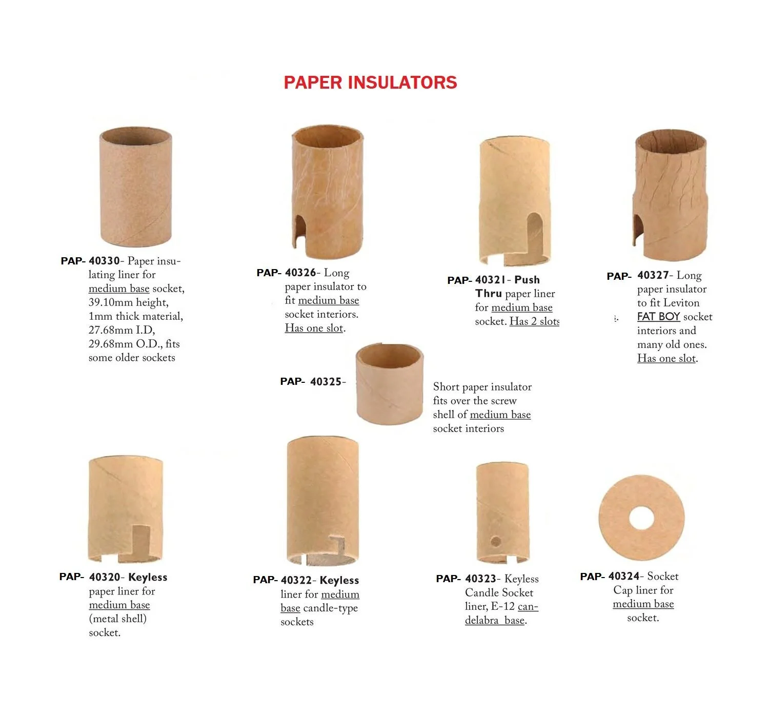 Socket Paper Insulator Lamp Repair Lamp Parts Lamp Shades Barn