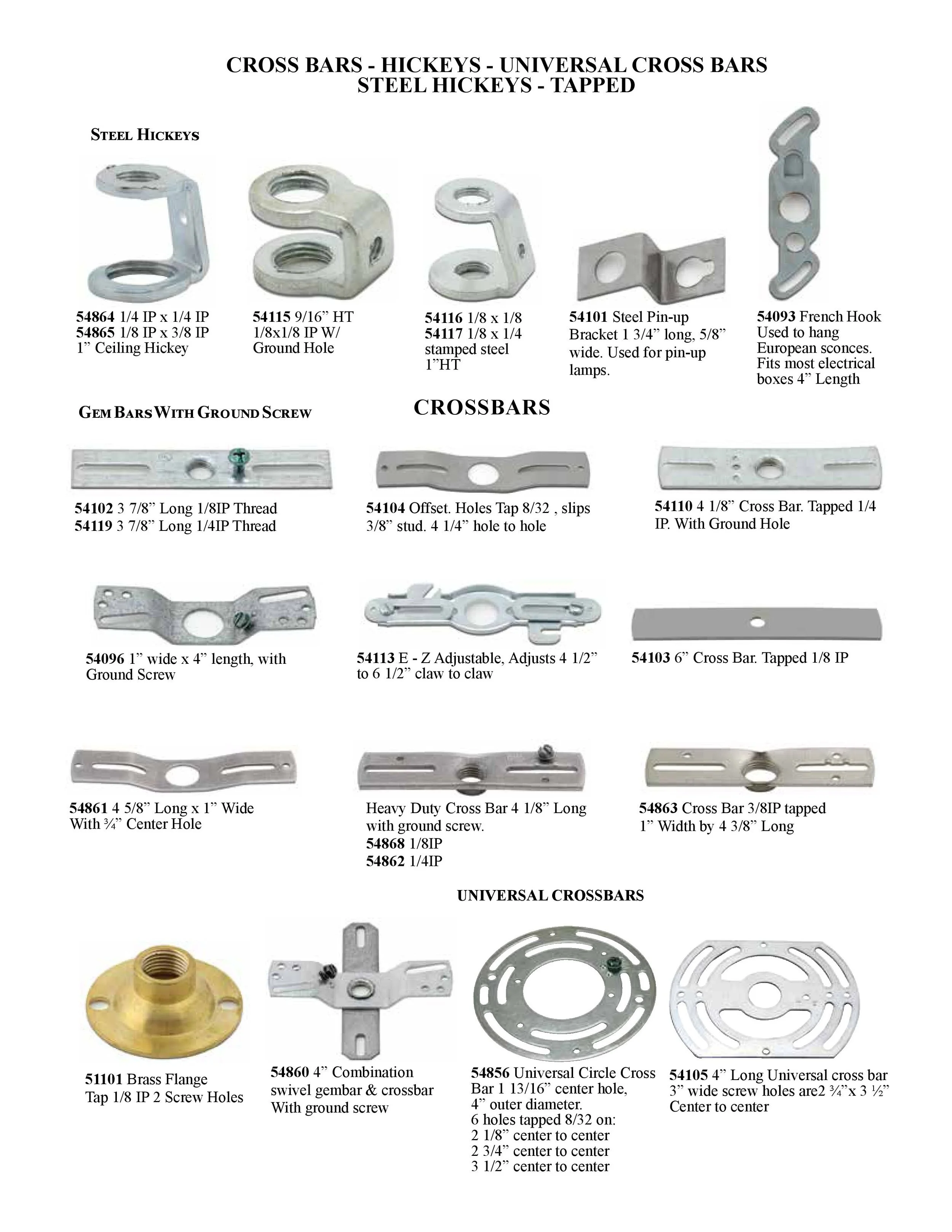 Ceiling Cross Bars & Steel Hickey Lamp Repair Lamp Parts Lamp Shades Barn Lights Expert