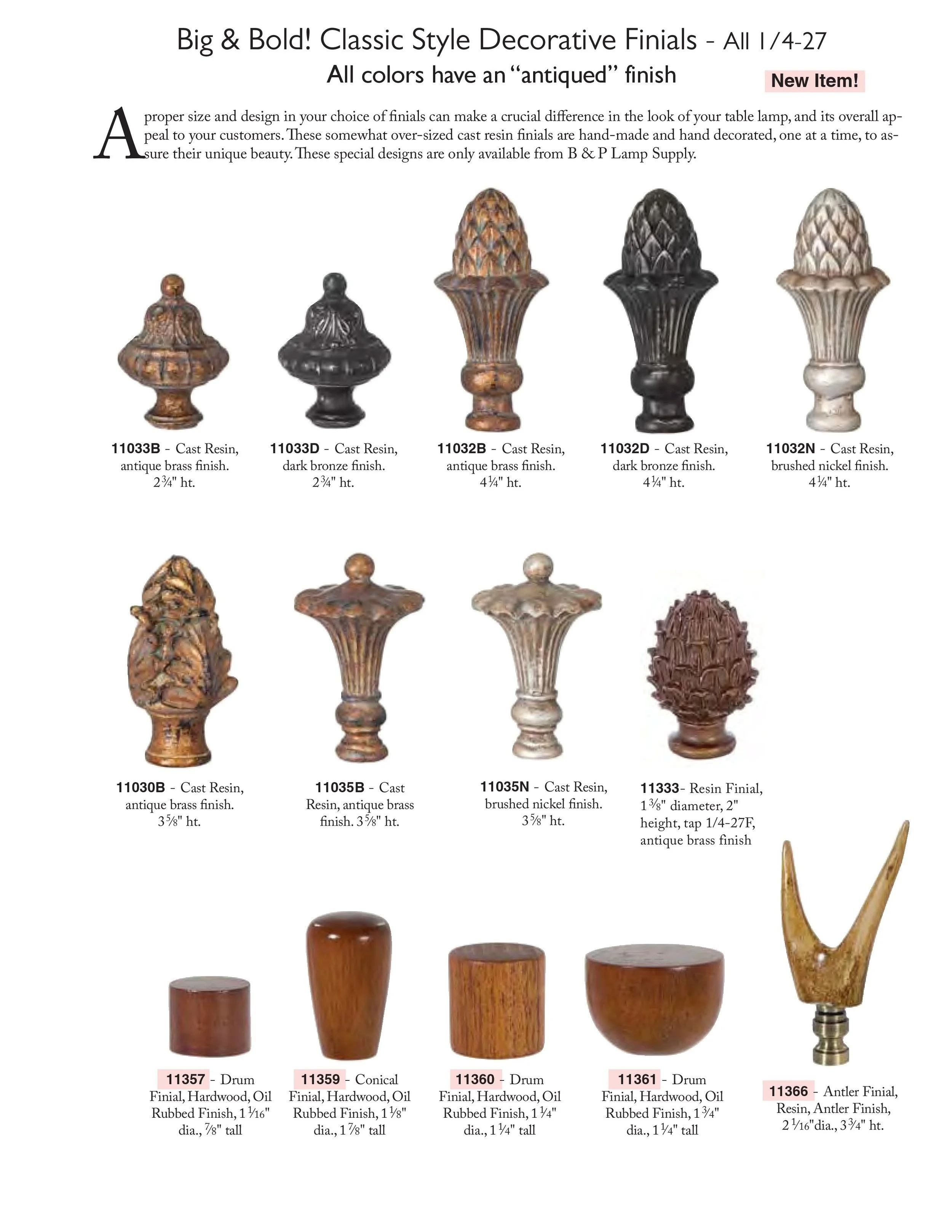 Lamp Finials Canada