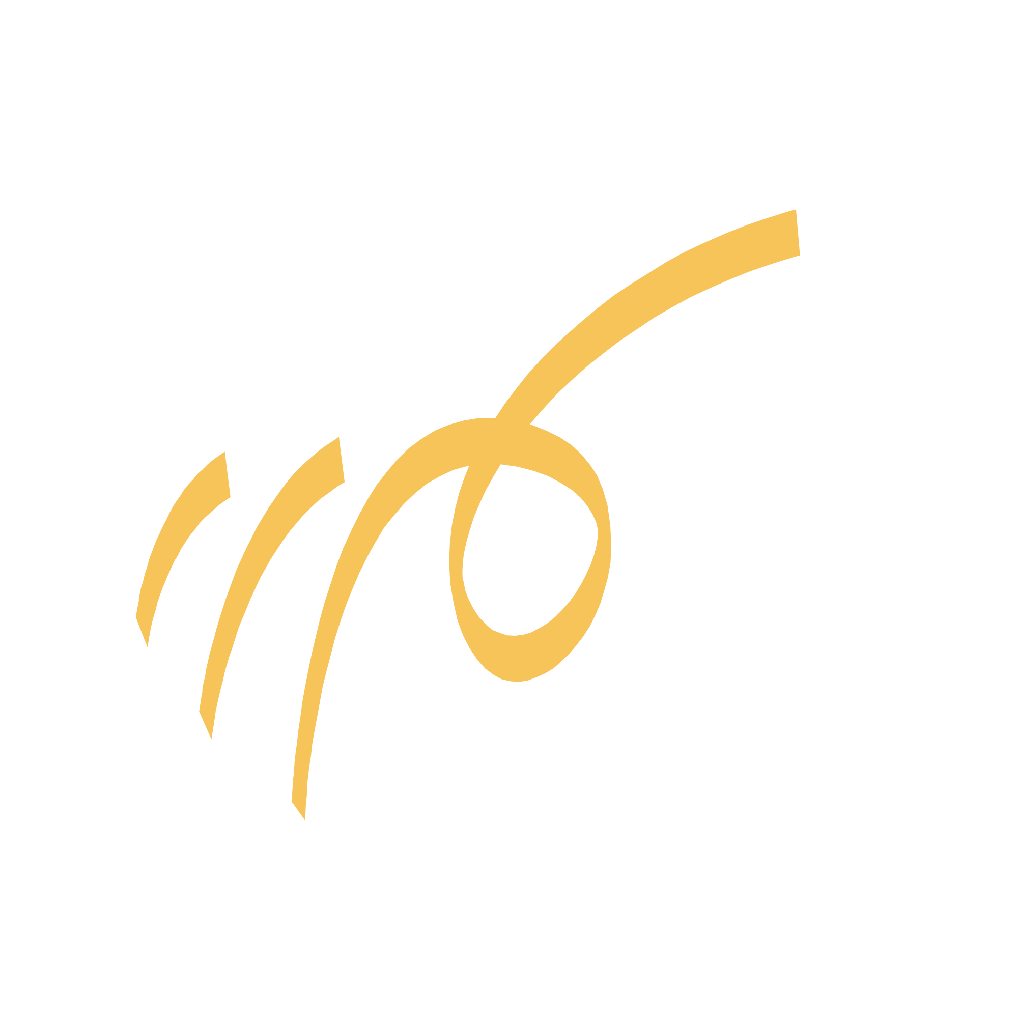 Close-up of a yellow spiral object on a black background.