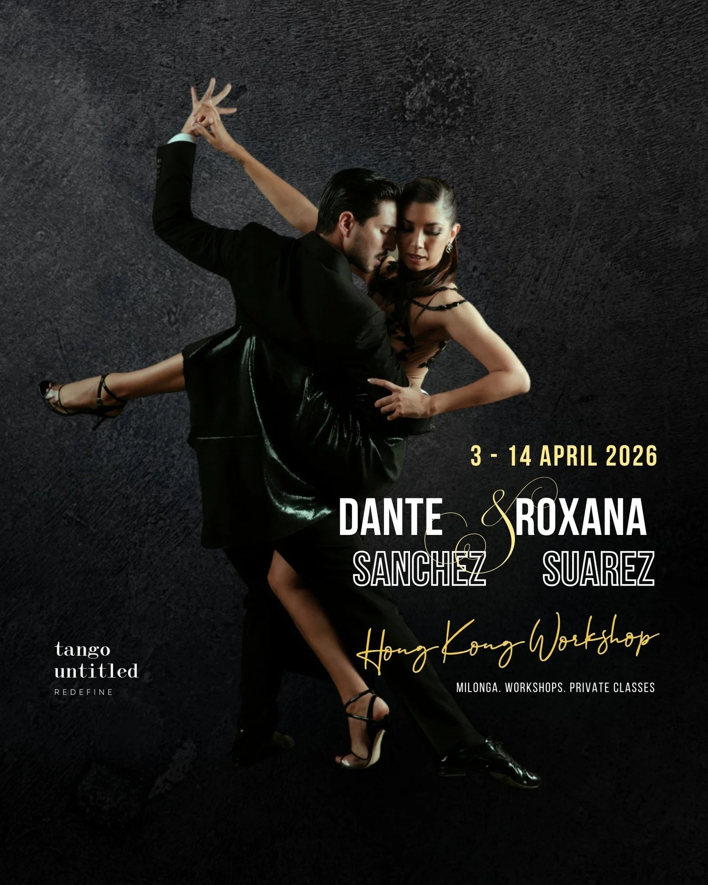 🌟Roxana &amp; Dante Hong Kong Workshop (3&ndash;14 April 2026) 🌟

A deep conversation with the soul of tango.

We are honoured to invite acclaimed tango maestros Roxana Suarez @roxsuarez and Dante Sanchez @danttesan to Hong Kong, to share their aut
