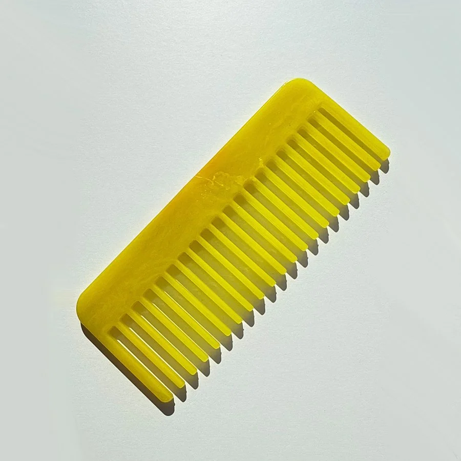 Müll Club, Recycled Plastic Comb, Bauhaus Collection, Yellow