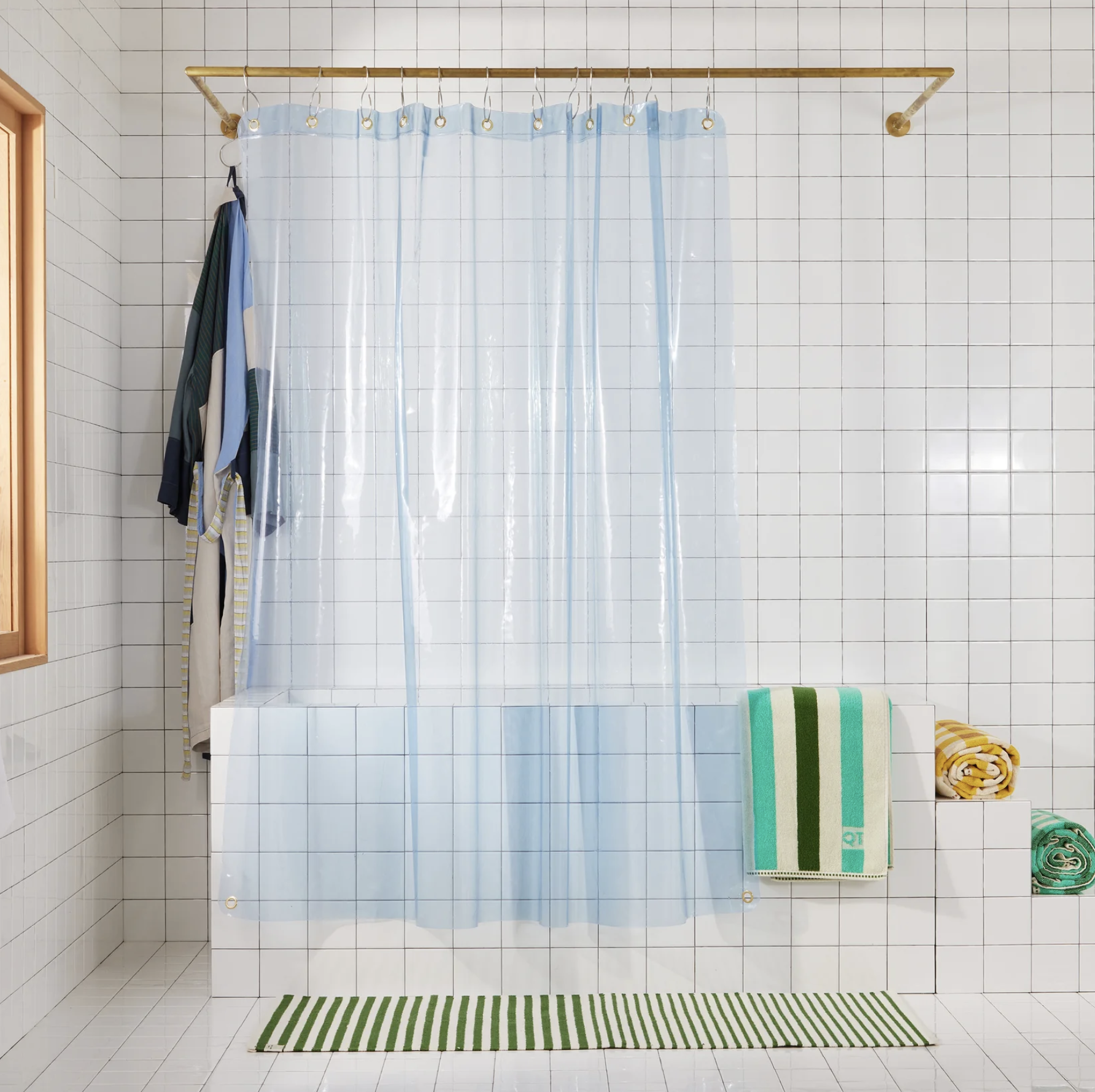 Quiet Town, Sun Shower Curtain, Atlantic