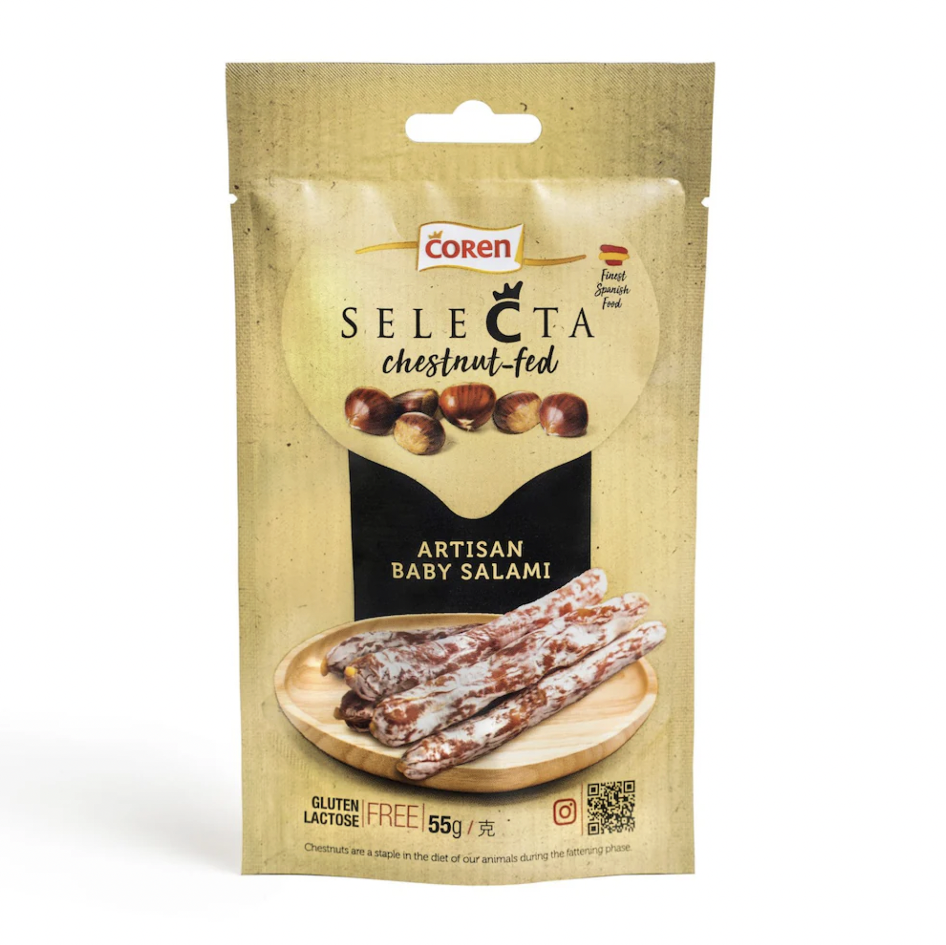 Corena, Selecta Chestnut-Fed Artisan Baby Salami, 55g