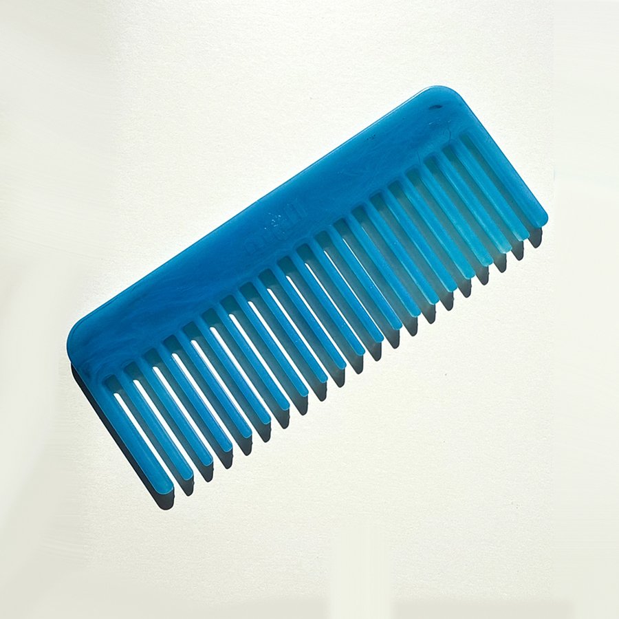 Müll Club, Recycled Plastic Comb, Bauhaus Collection, Blue
