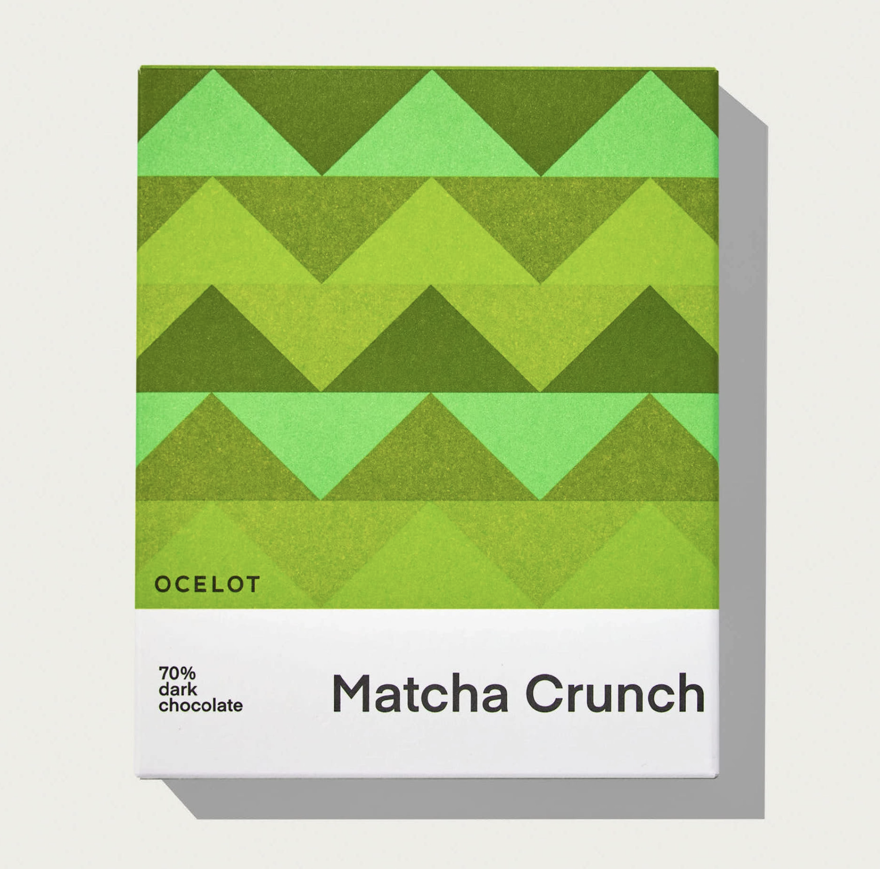 Ocelot Chocolate, Matcha Crunch, Chocolate Bar, 70g