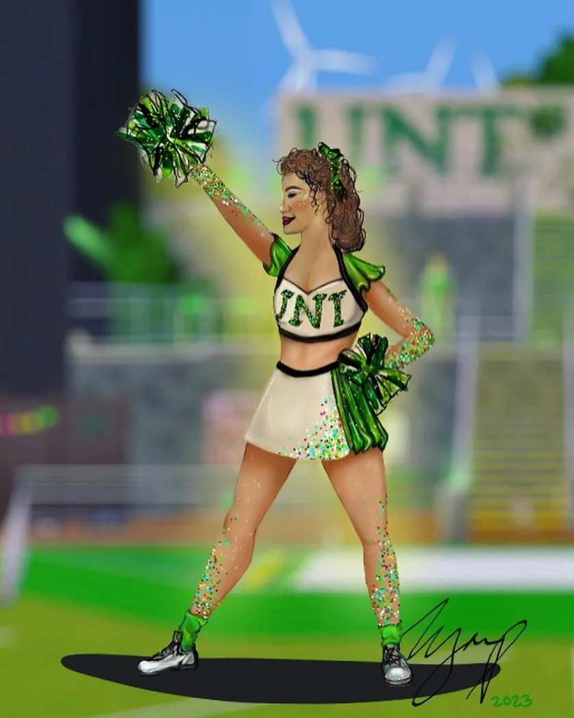 Just cleaned up my cheerleader design from earlier this semester &amp; I&rsquo;m very happy with it!

Drawn on @firealpaca_official with my @huiontablet 

╭┈◦&bull;◦❥&bull;◦

#costumedesign#costume#costumer#cheerleader#cheerleadercostume#drawing#digi