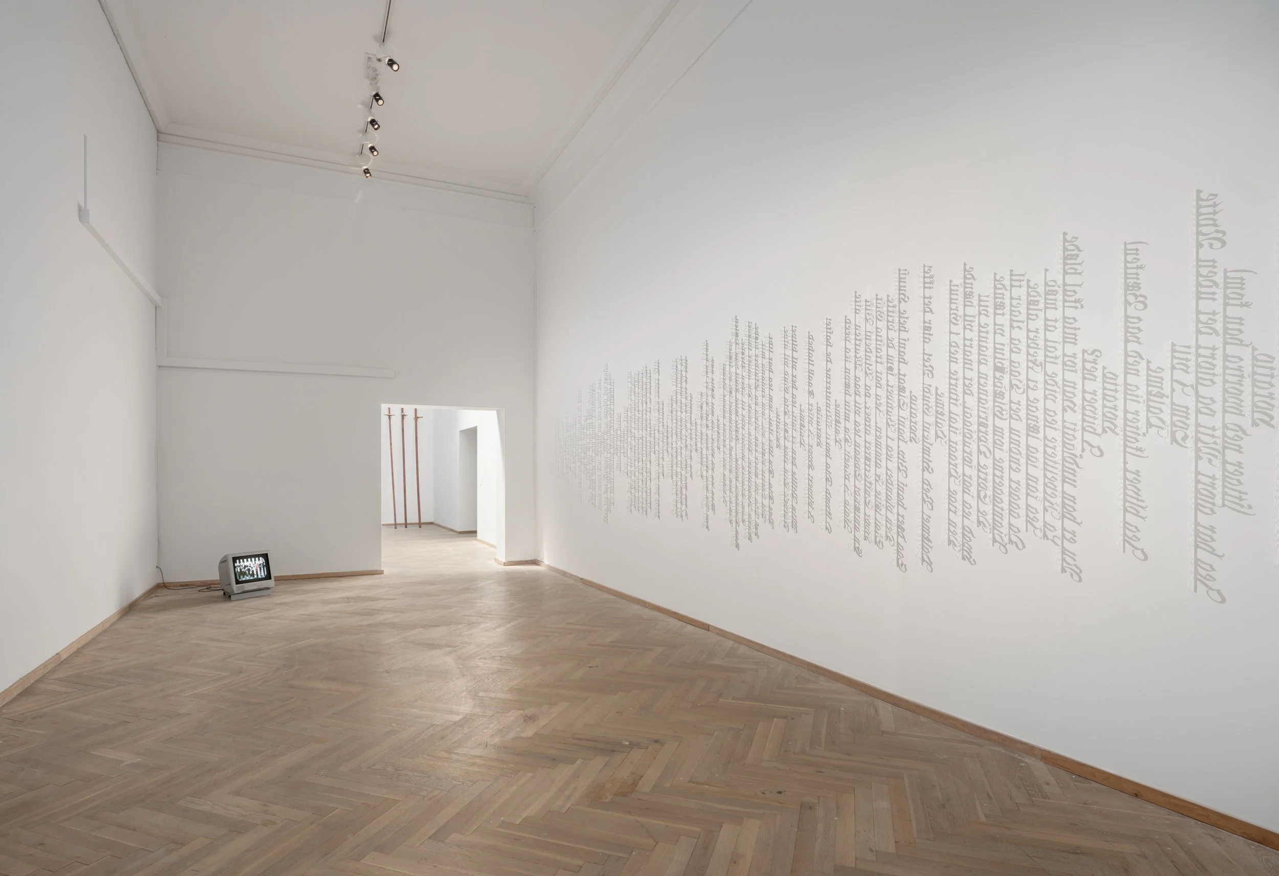 Uden titel (Mulatten, 4. akt, 8.scene. HCA), 2015 & There is Nothing More Dangerous, 2015,  installation view, Kunsthal Charlottenborg, 2022 