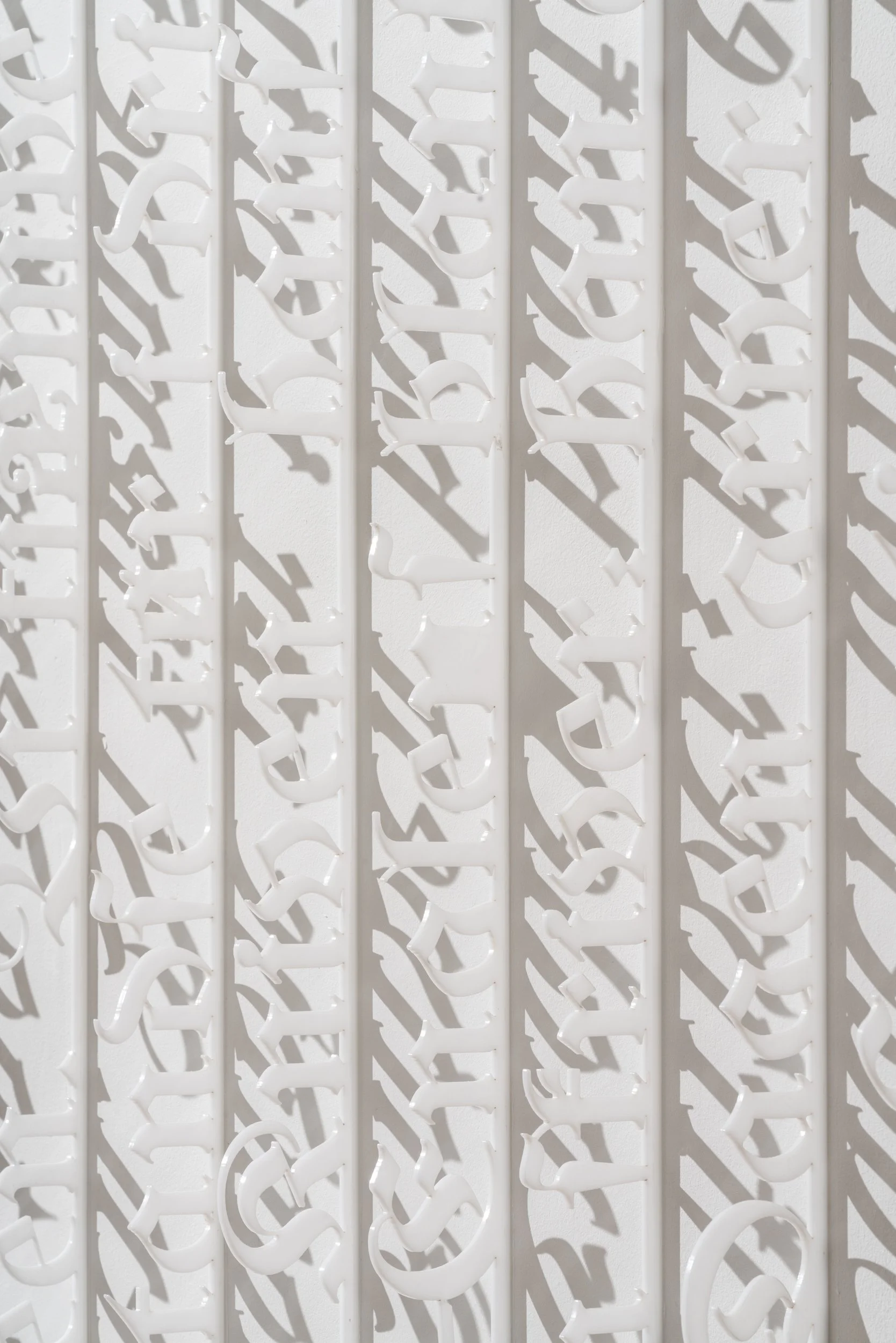 Uden titel (Mulatten, 4. akt, 8.scene. HCA), 2015, laser cut letters, details, Kunsthal Charlottenborg, 2022 