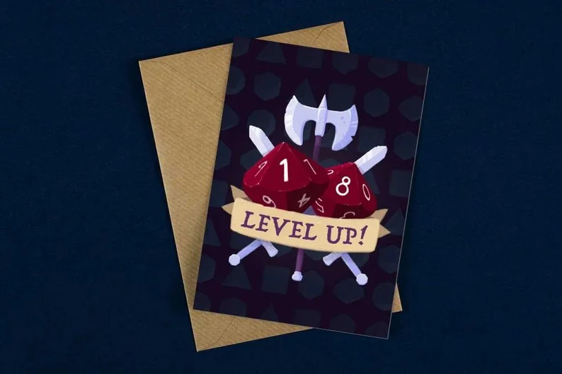 18 Level Up Birthday Card