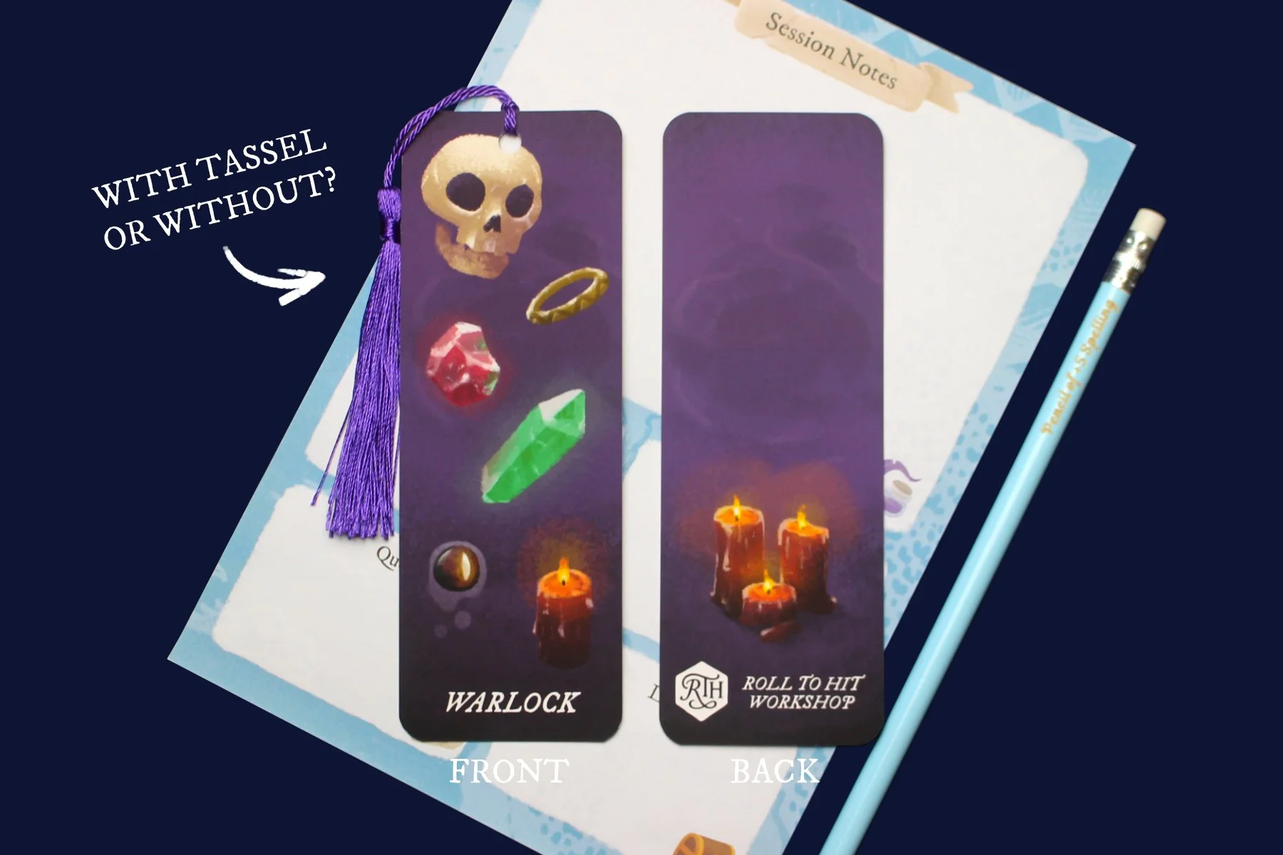 Warlock D&D Bookmark