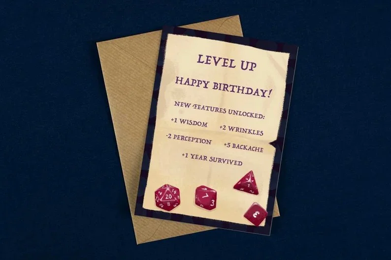 Level Up Birthday Card