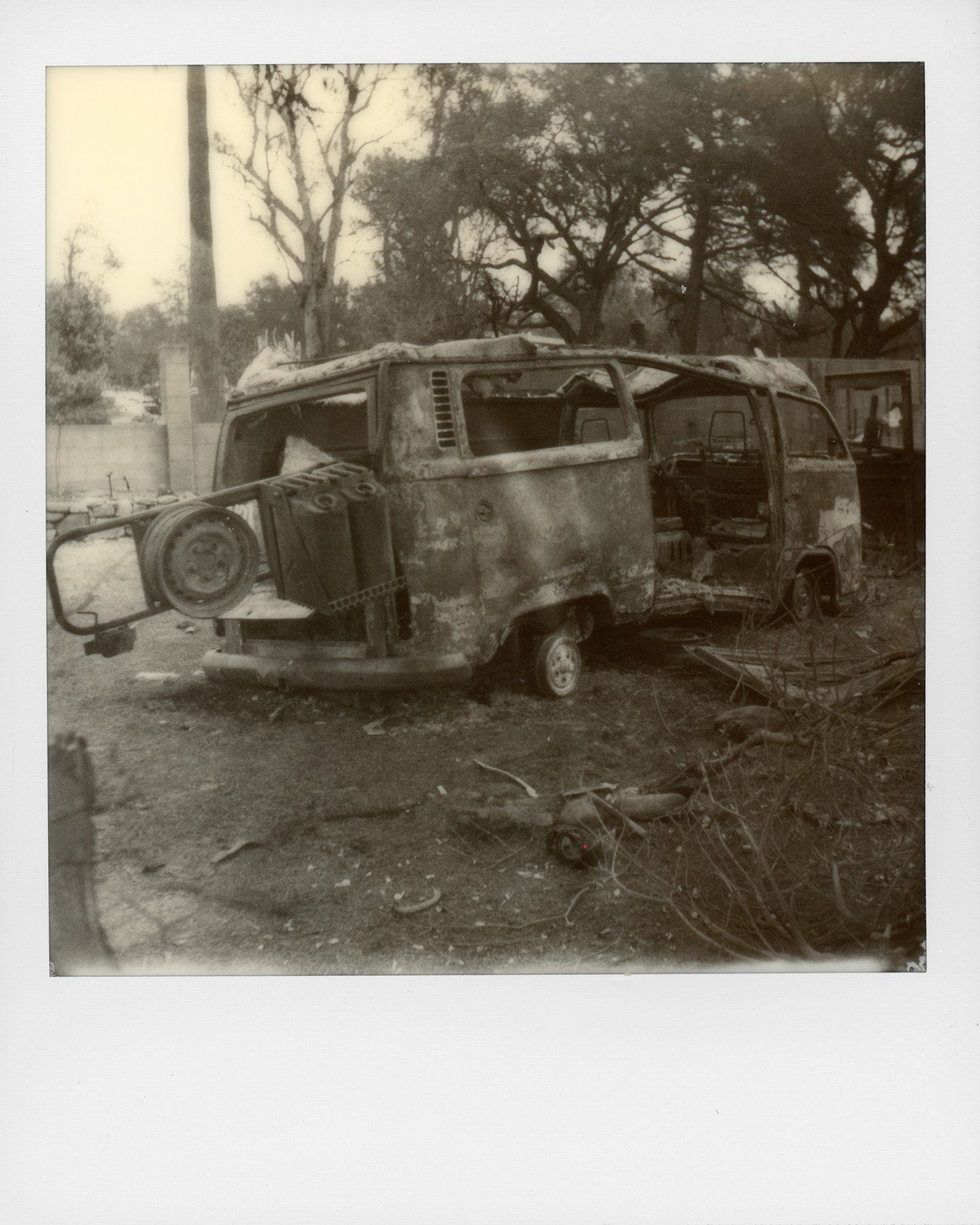 Im  taking a trip out to Southern California this week. Last time I was in this area the fires in Altadena had just happened.  I forgot I shot a stack of Polaroids of some of the destruction.  Everything completely wiped out.  Along with homes being 
