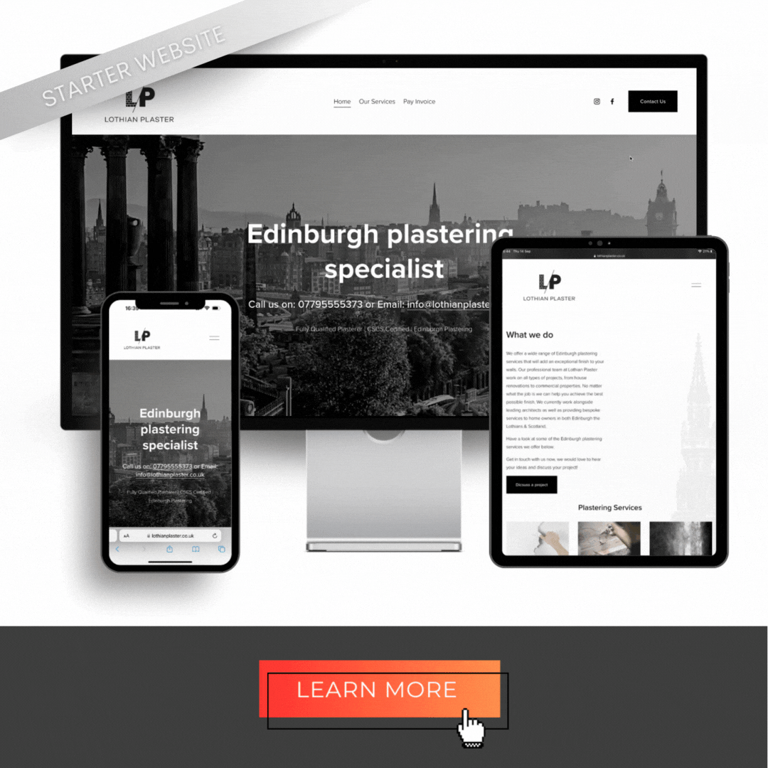 Lothian Plaster website design by Modern Connection