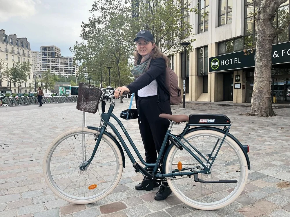 Leslie et son Elops 920 équipé d'un kit pédalier Electribe, à Paris