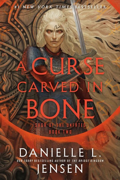 This is the cover of the standard edition of A Curse Carved in Bone by Danielle L. Jensen