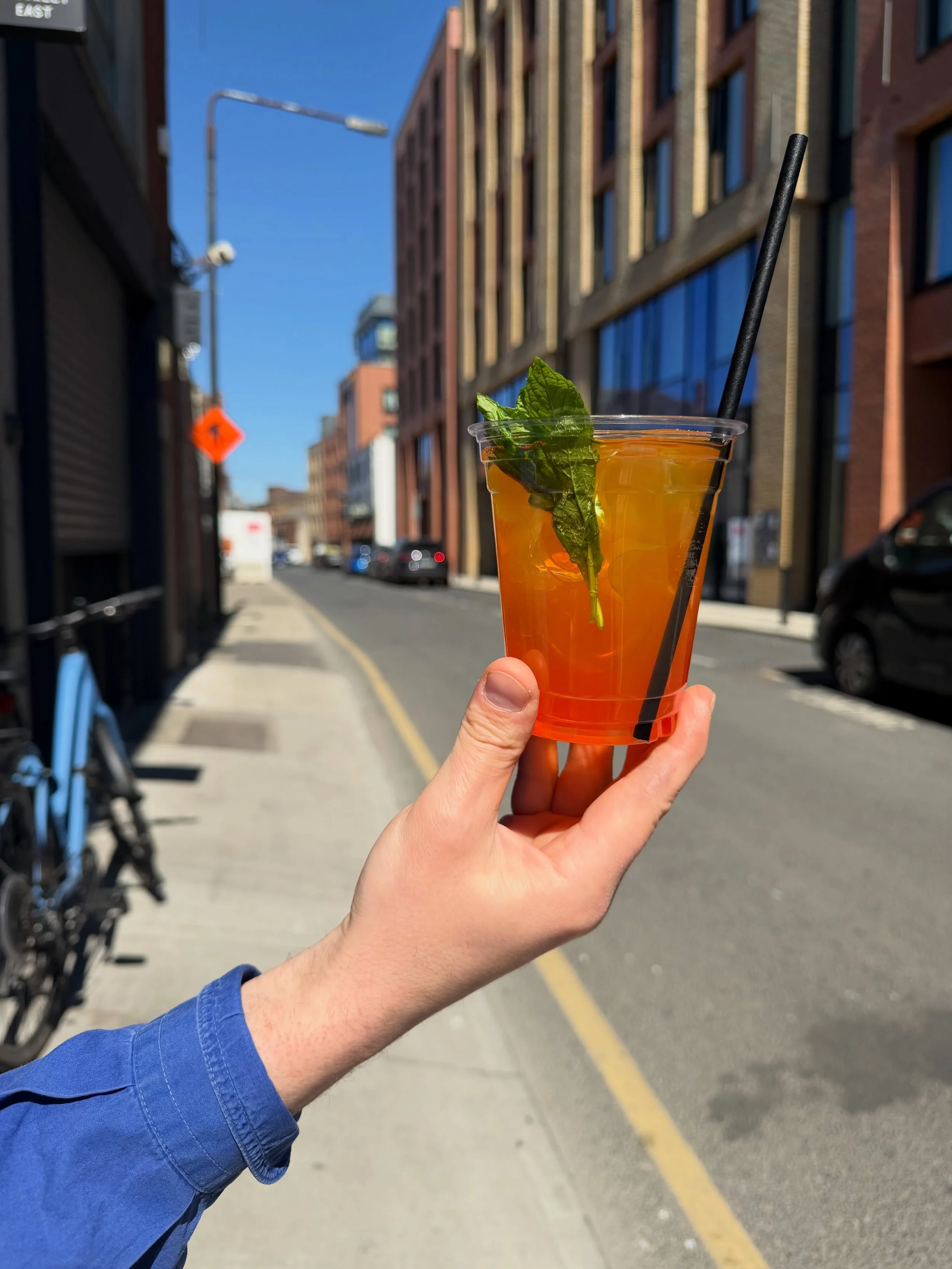 Dave Delicious Drinks &trade;️

Iced Tiramisu Latte. 
Topped w/ house vanilla cold foam dusted with @valrhona cocoa.

Rhubarb and Mint Iced Tea.
Cold brew black tea w/ roasted rhubarb syrup and fresh mint.

On the bar in our Arran Street East locatio