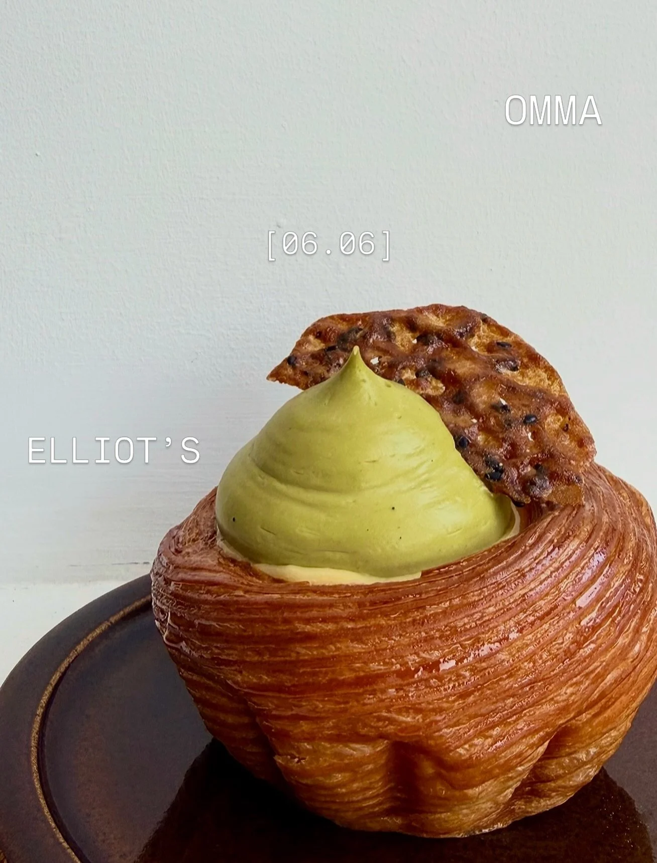 ELLIOT&rsquo;S [AT] OMMA

06.06.26

A special selection of pastries available exclusively this Saturday @your.omma 🌸🍓&hearts;️

Wexford Strawberry + Sakura Choux

Matcha, Yuzu + Toasted Black Sesame

Hojicha Cr&egrave;me Caramel + Toasted Hazelnut