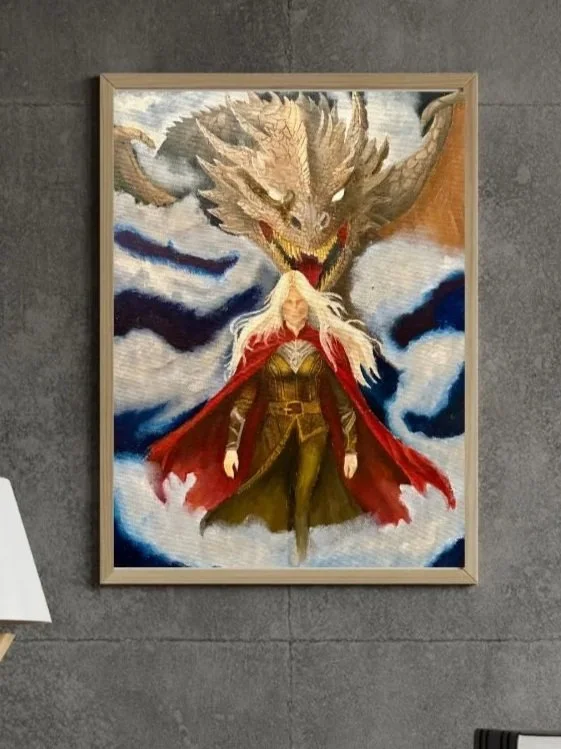 Witchling & Wyvern — Original Oil Painting