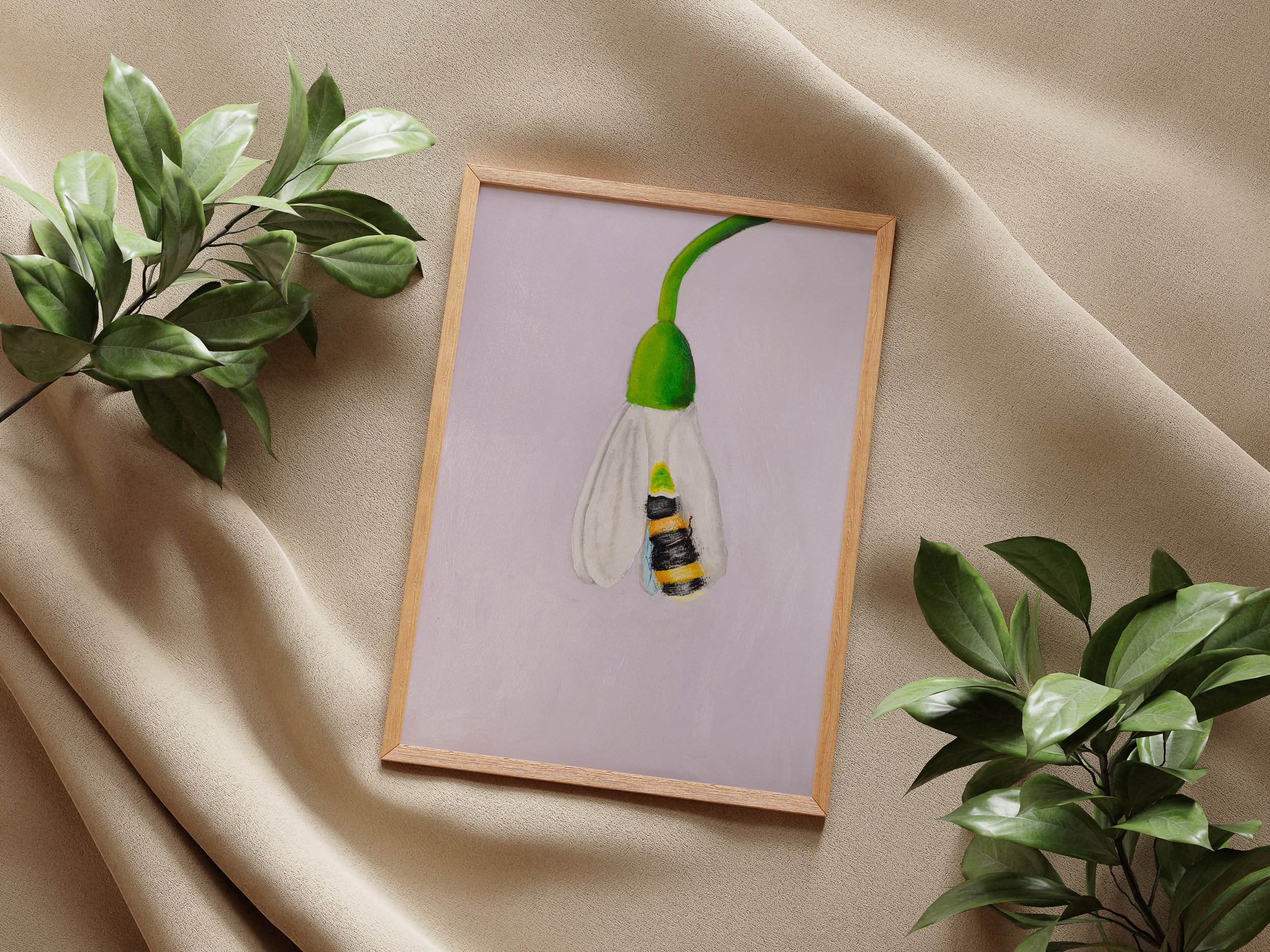 Snowdrop Flower Wooden Frame.jpg