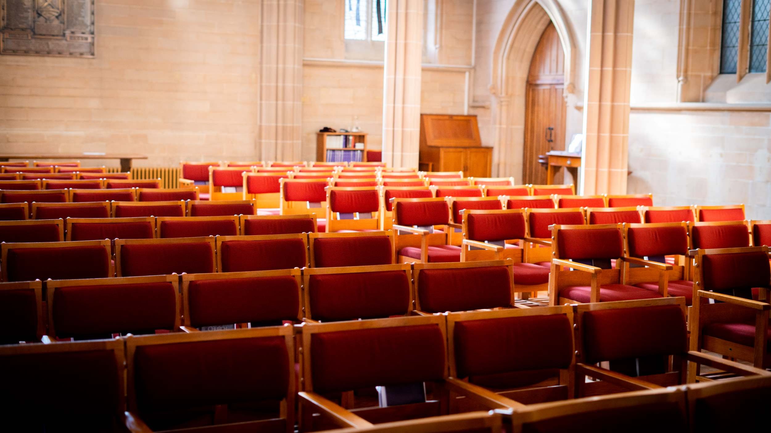 Looking at the seating in the Sanctuary