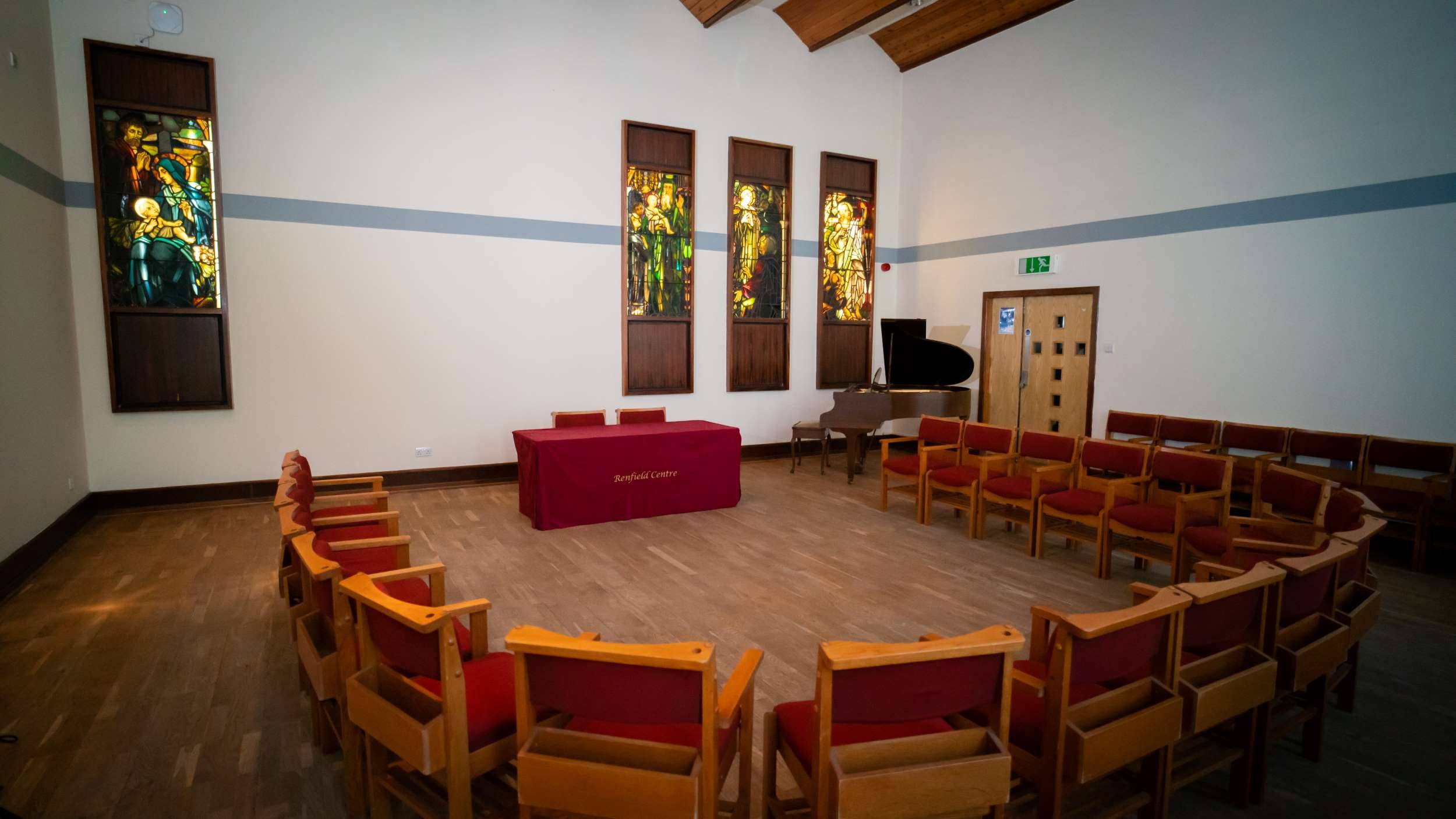 Seating horseshoe style in the Chapel at Renfield Centre