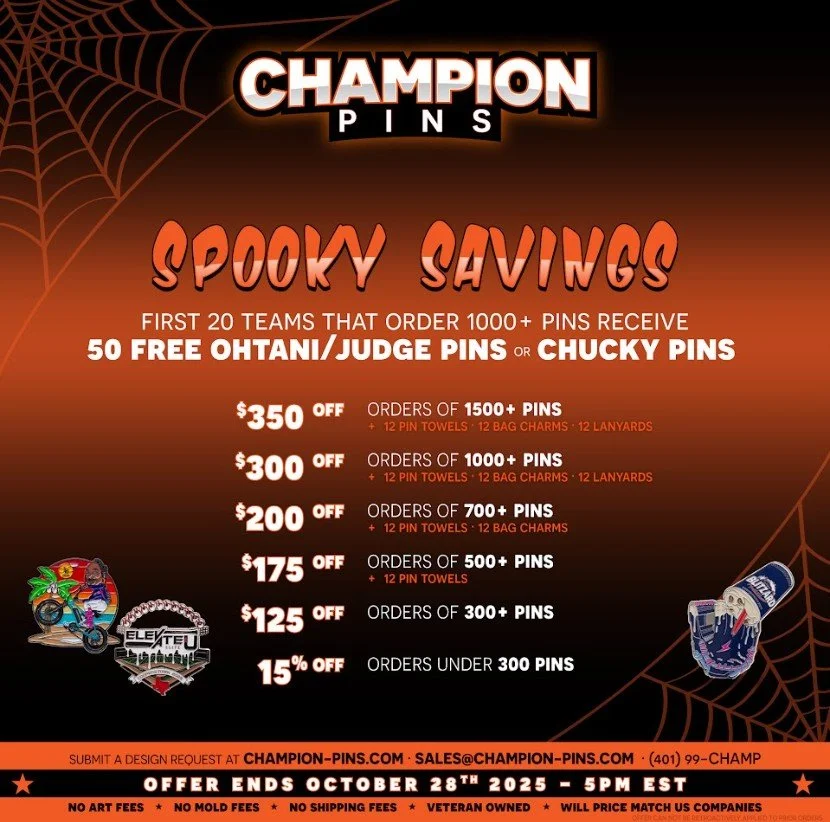 🚨✨ LAST CALL for the PROMO! ✨🚨
Looking to SAVE MONEY, snag FREEBIES for your players, and even score some FREE RARE PINS?! 👀🔥
Promo ends TOMORROW… buuut 👏 for all our NEWBIES 👏 we’re extending it until THURSDAY just for YOU!
Not re