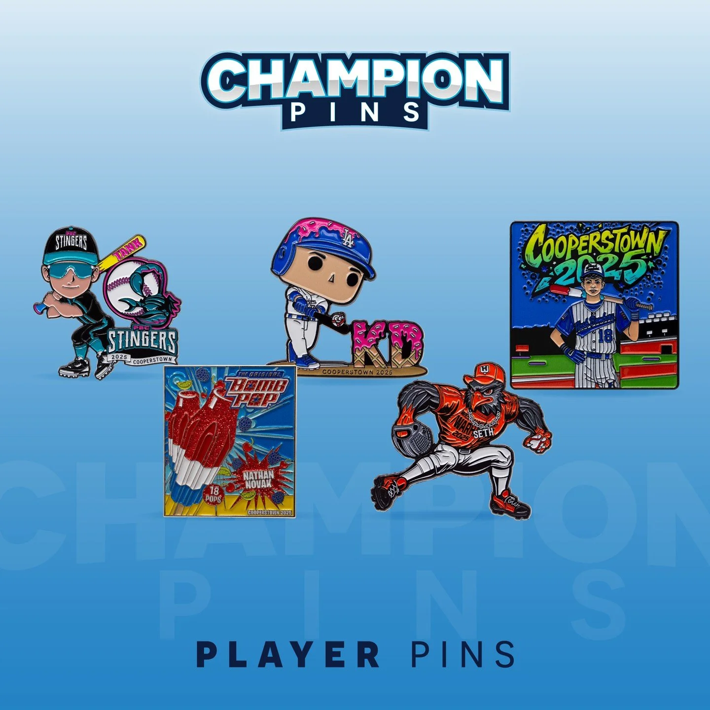🎄Looking for a one-of-a-kind Christmas gift for your player or sibling?
Give them their OWN custom trading pin for Cooperstown, SlumpBuster, or any 2026 tournament!
The best feeling is showing up with a pin nobody else has. 💪
Let&rsquo;s make their
