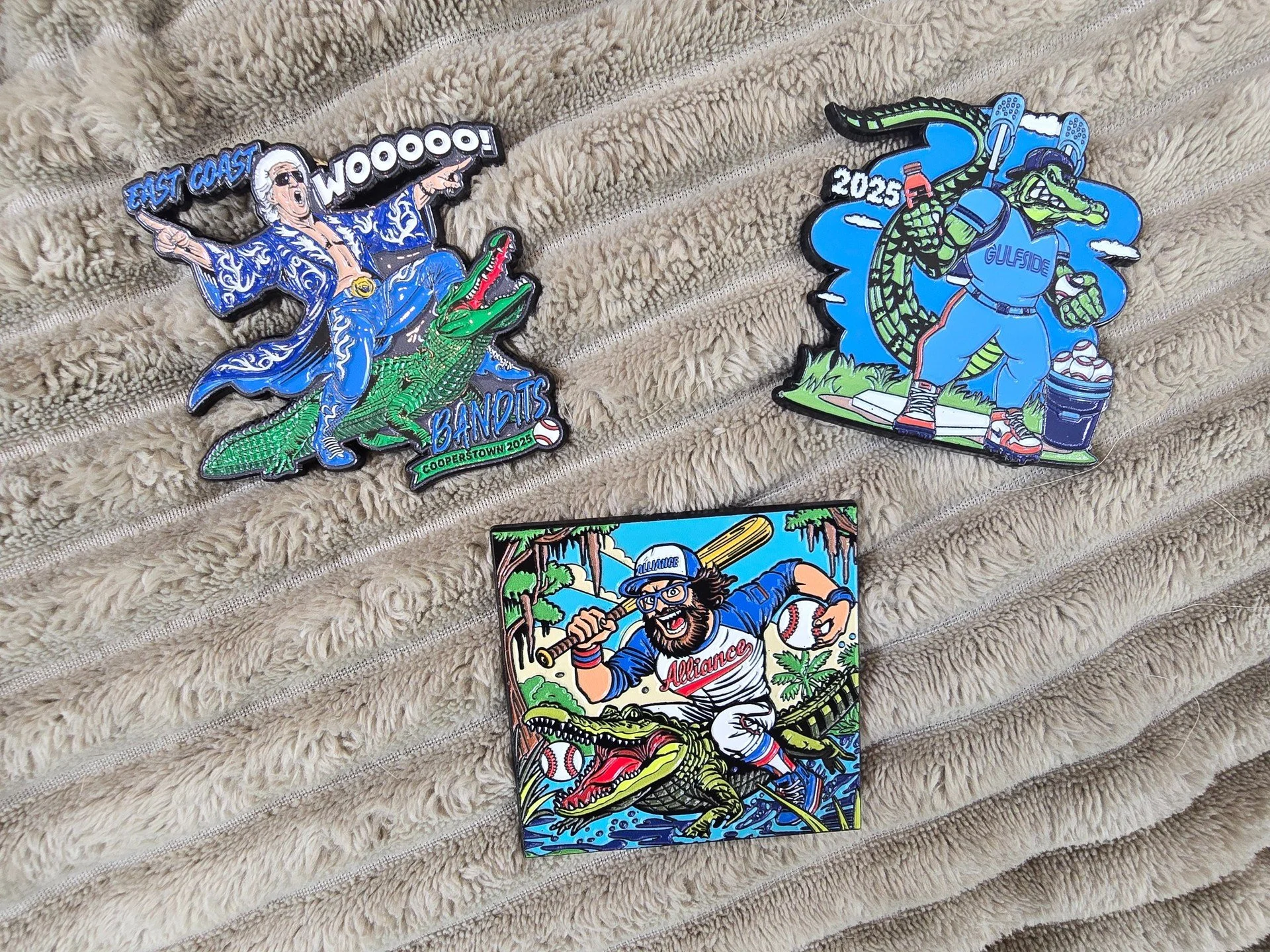 Pin-trading season is coming fast and we are already DROPPIN PROMOS! ⚾️
Whether you&rsquo;re heading to Cooperstown, SlumpBuster, or any big tournament, you deserve a pin that makes people say &ldquo;I need that one!&rdquo;
At Champion Pins, creativi