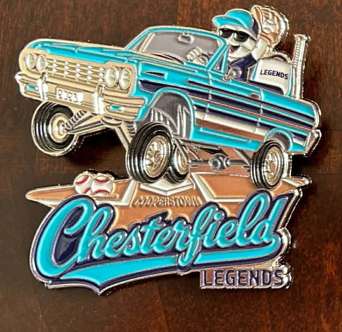 Chesterfield Legends are at ASV for right NOW with a pin set unlike any other! 🤩 Their sibling and team pin designs are definitely a grand slam 💥⚾
These pins are turning heads and making waves around the fields, so if you haven&rsquo;t added them t
