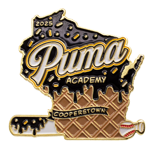 Icecream Drip Baseball Trading Pin