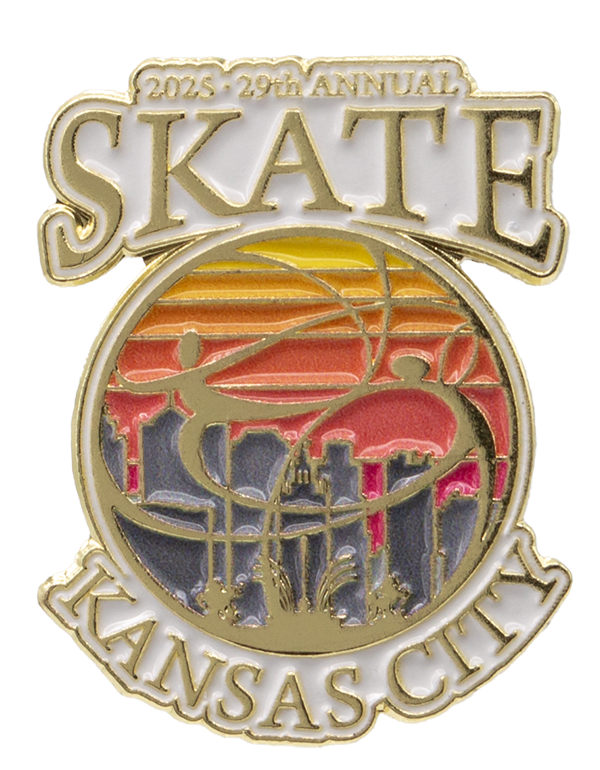 SKATE KANSAS CITY ENAMEL PIN