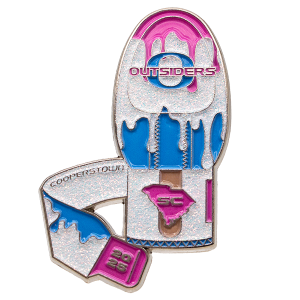 Sliding Mitt Baseball Pin