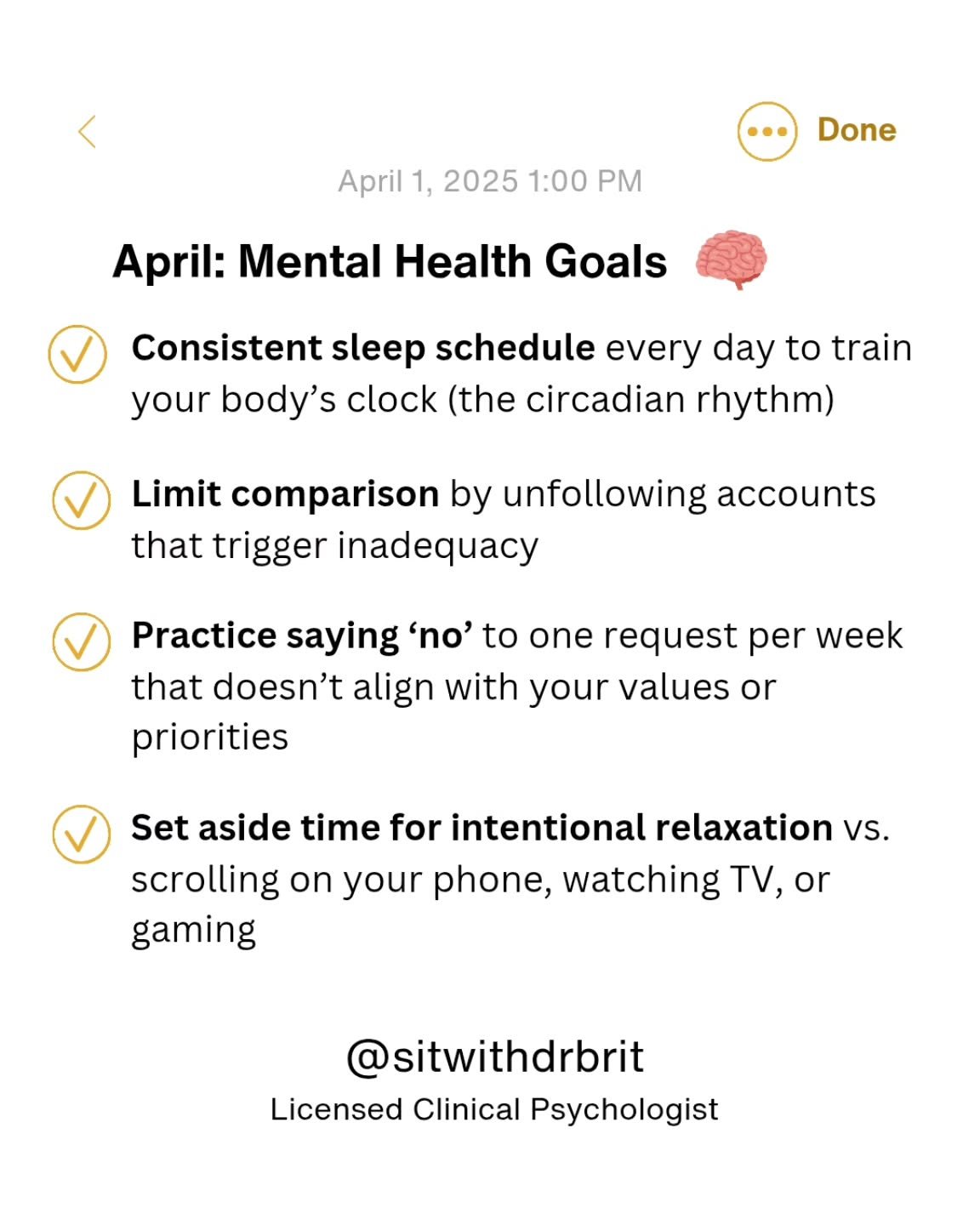 New month = new opportunities for rejuvenation ❤️

I love the spring for its symbolism of renewal and growth. 

Take time this month to prioritize rejuvenation. ✨️

What mental health goals do you have this month? Comment and share with someone who n