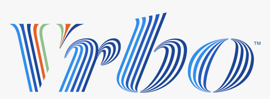 Stylized logo with the word 'Vimeo' written in blue and green stripes, with a small TM symbol to the upper right.