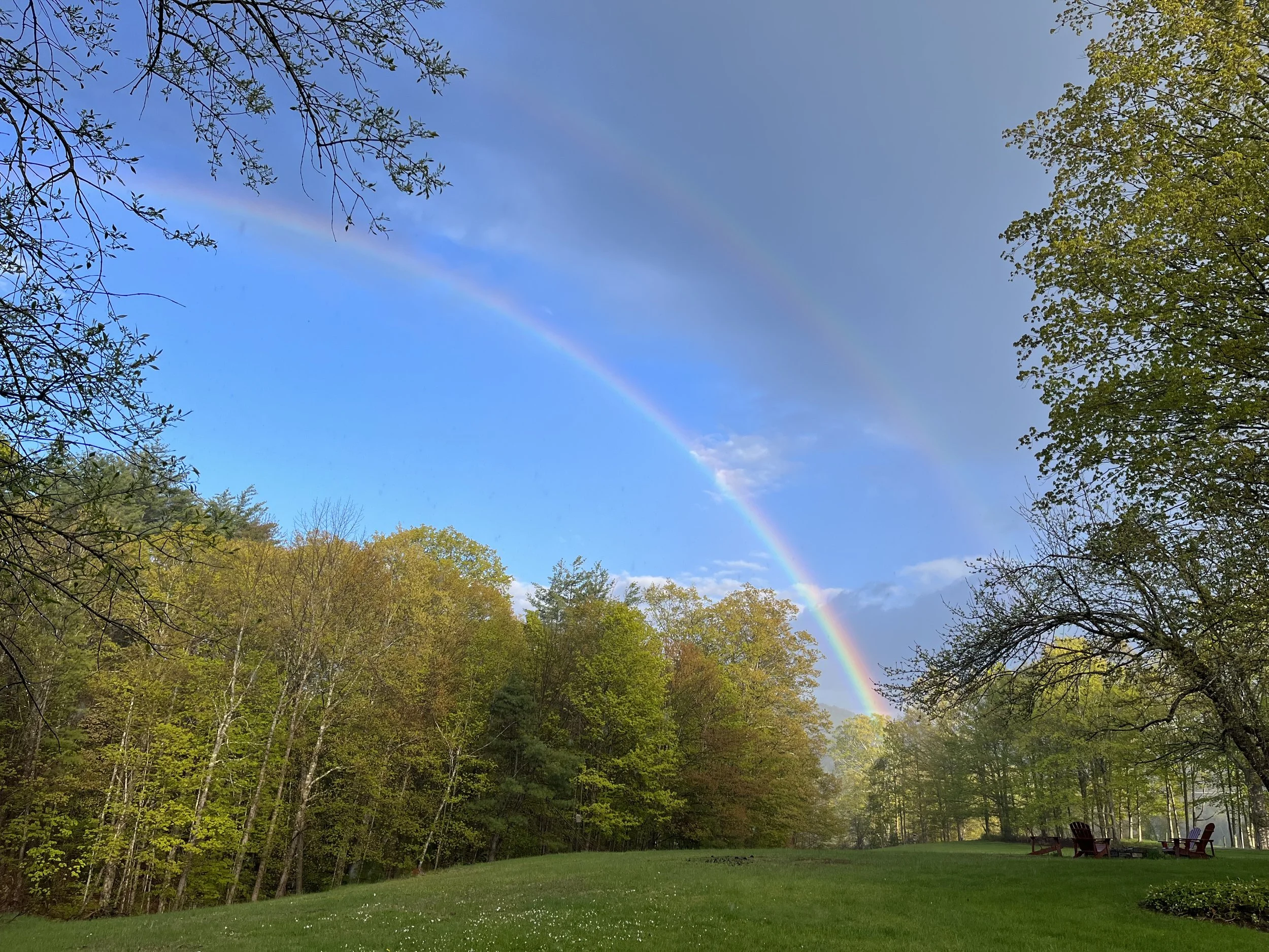 Rainbows over south field